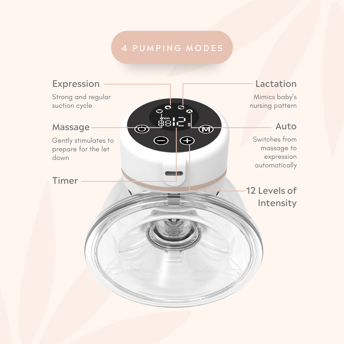 FRAUPOW käed-vabad elektriline rinnapump (ühene)