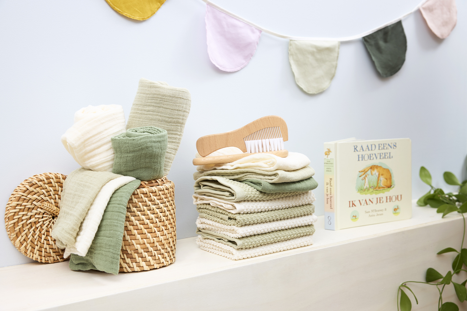 MUSLIINIST PESUKINDAD 3-PAKK 20X17CM - ROHELINE