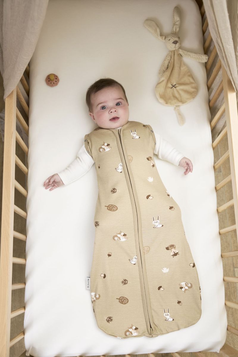 COCOON SWADDLE BAG FOREST ANIMALS - SAND