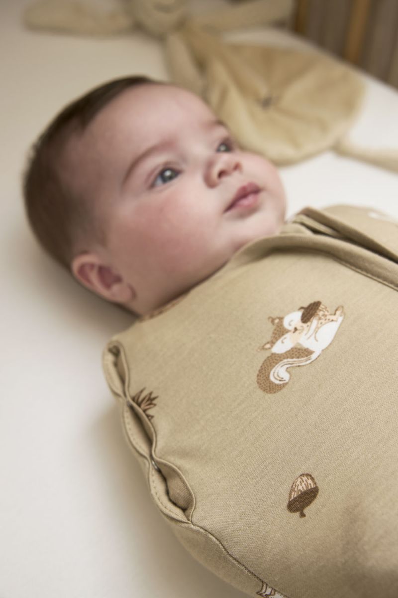 COCOON SWADDLE BAG FOREST ANIMALS - SAND