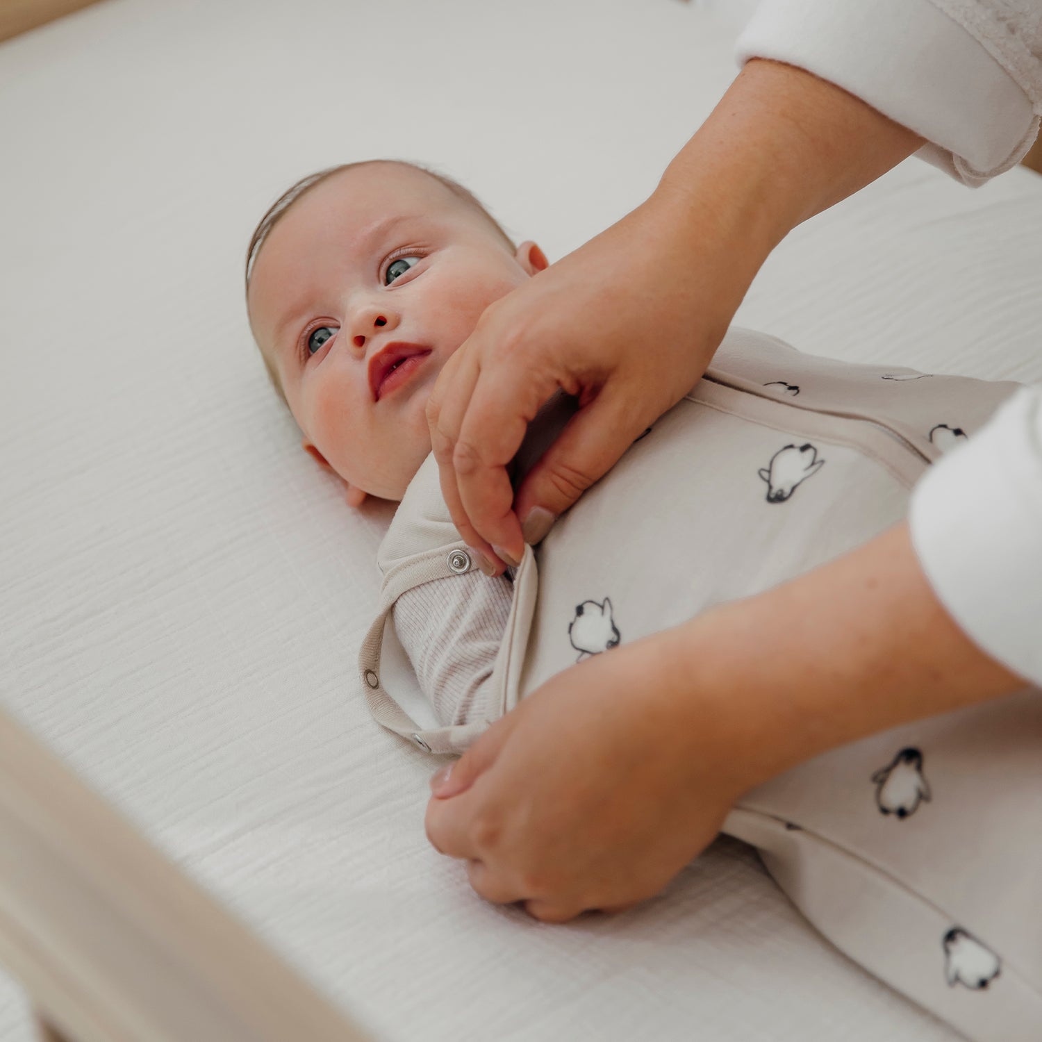 COCOON SWADDLE BAG PENGUIN - SAND 