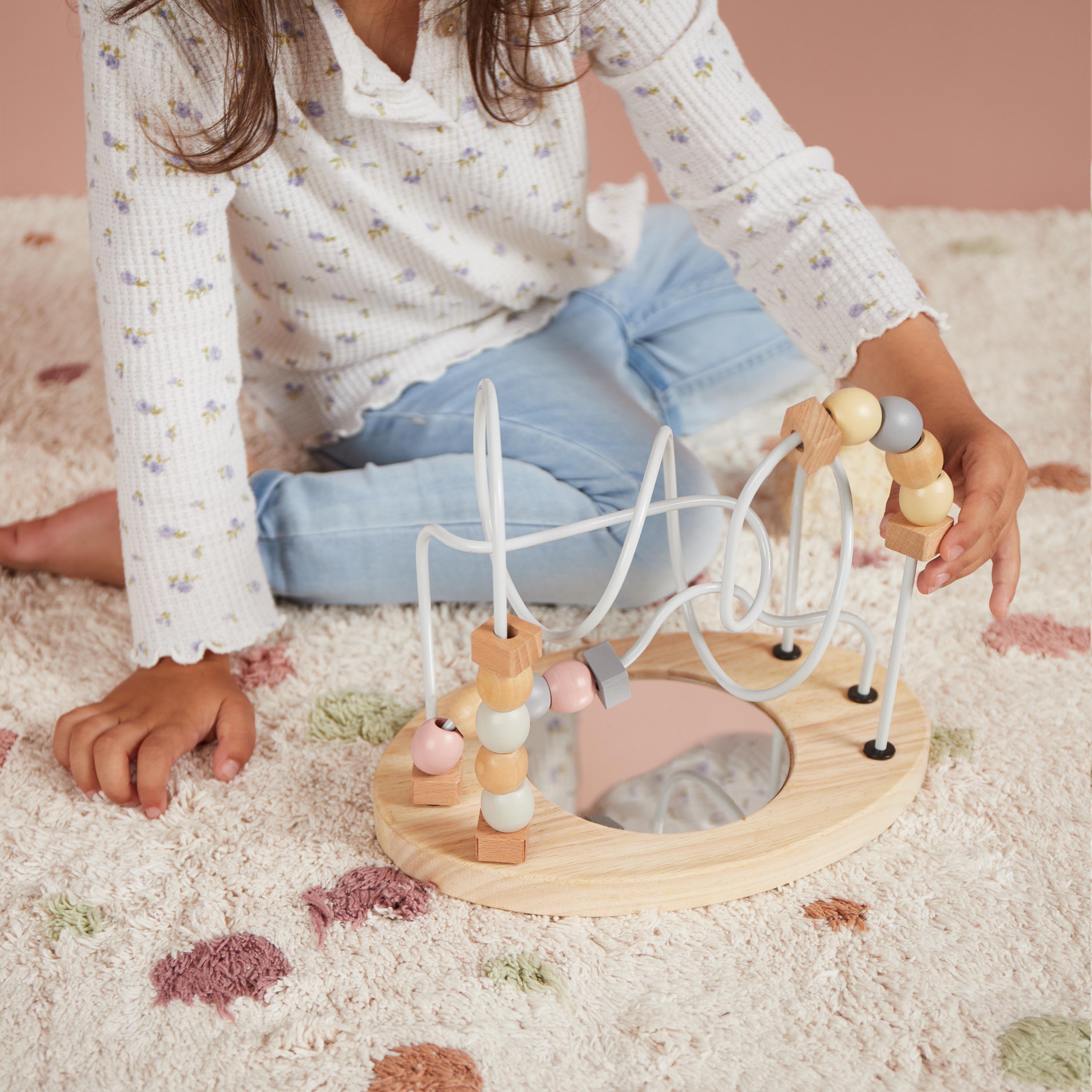 Bieco motoorikakeskus peegliga – Roosa