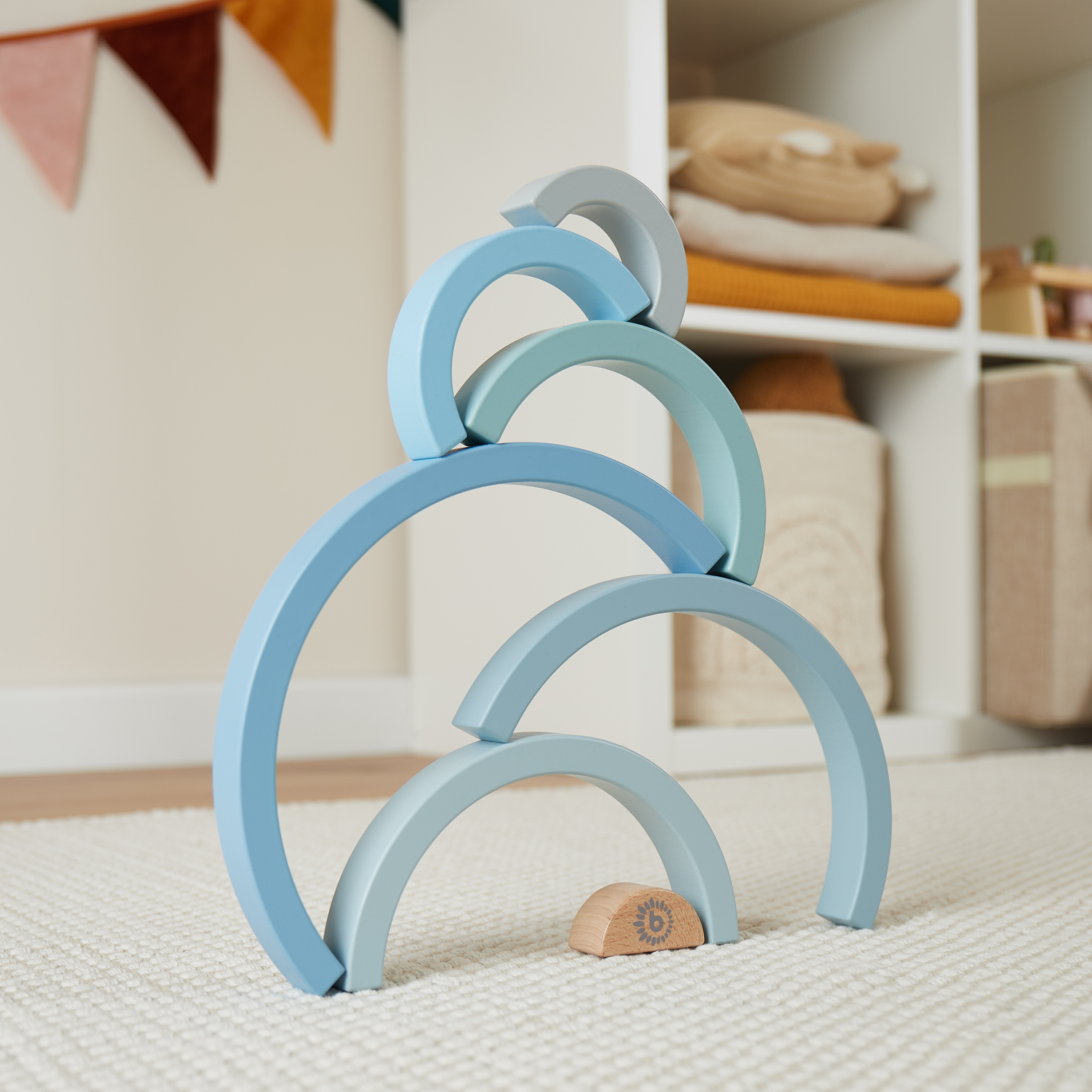 Bieco wooden rainbow – Blue