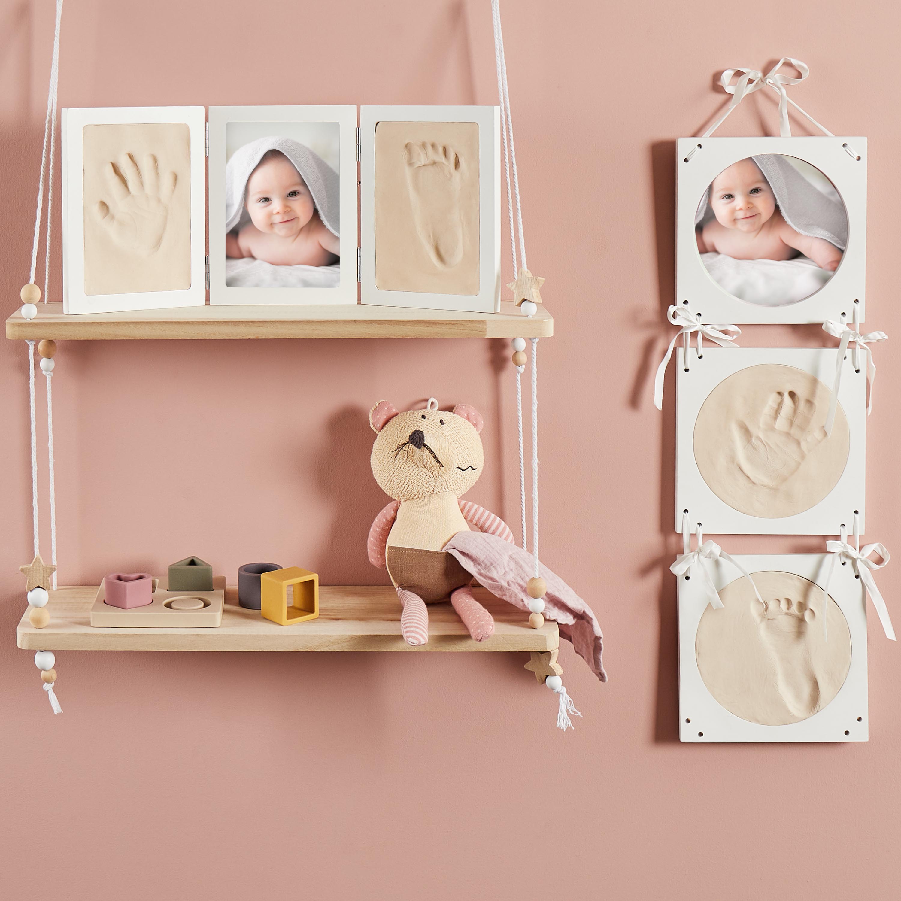 Bieco käe- ja jalajälje komplekt pildiraamiga