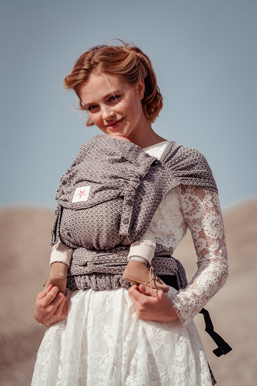 Kokadi baby carrier WrapStar Heart2Heart stone