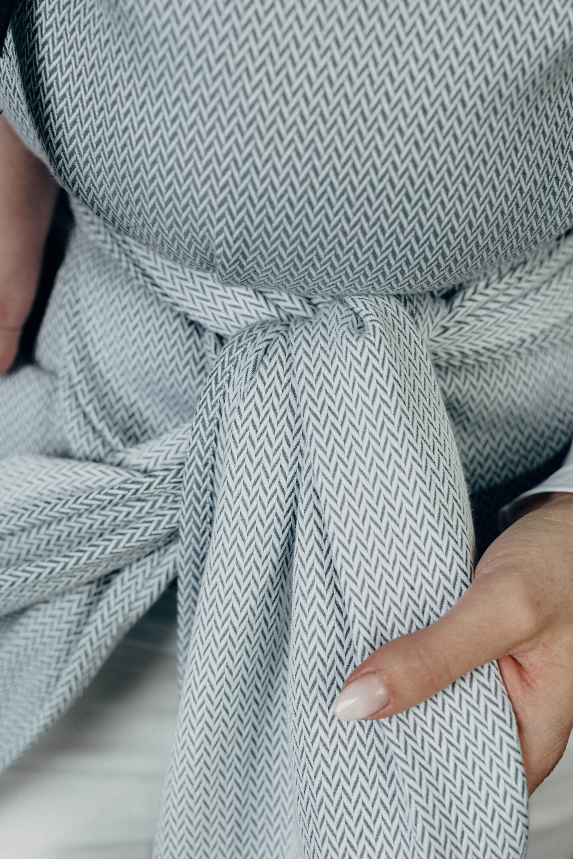 LennyHybrid kandekott, Little Herringbone Grey