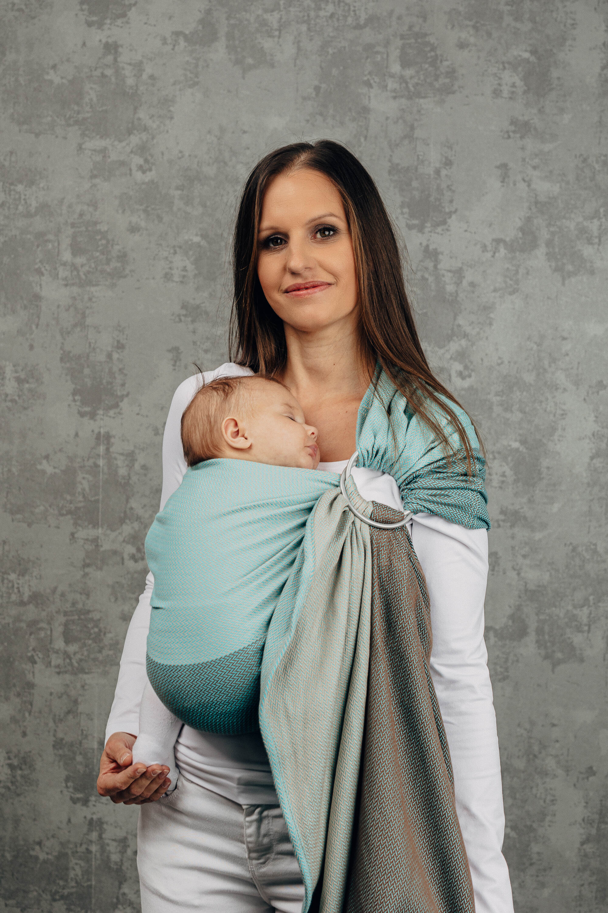 LennyLamb rõngaslina, Little Herringbone Baby Mint