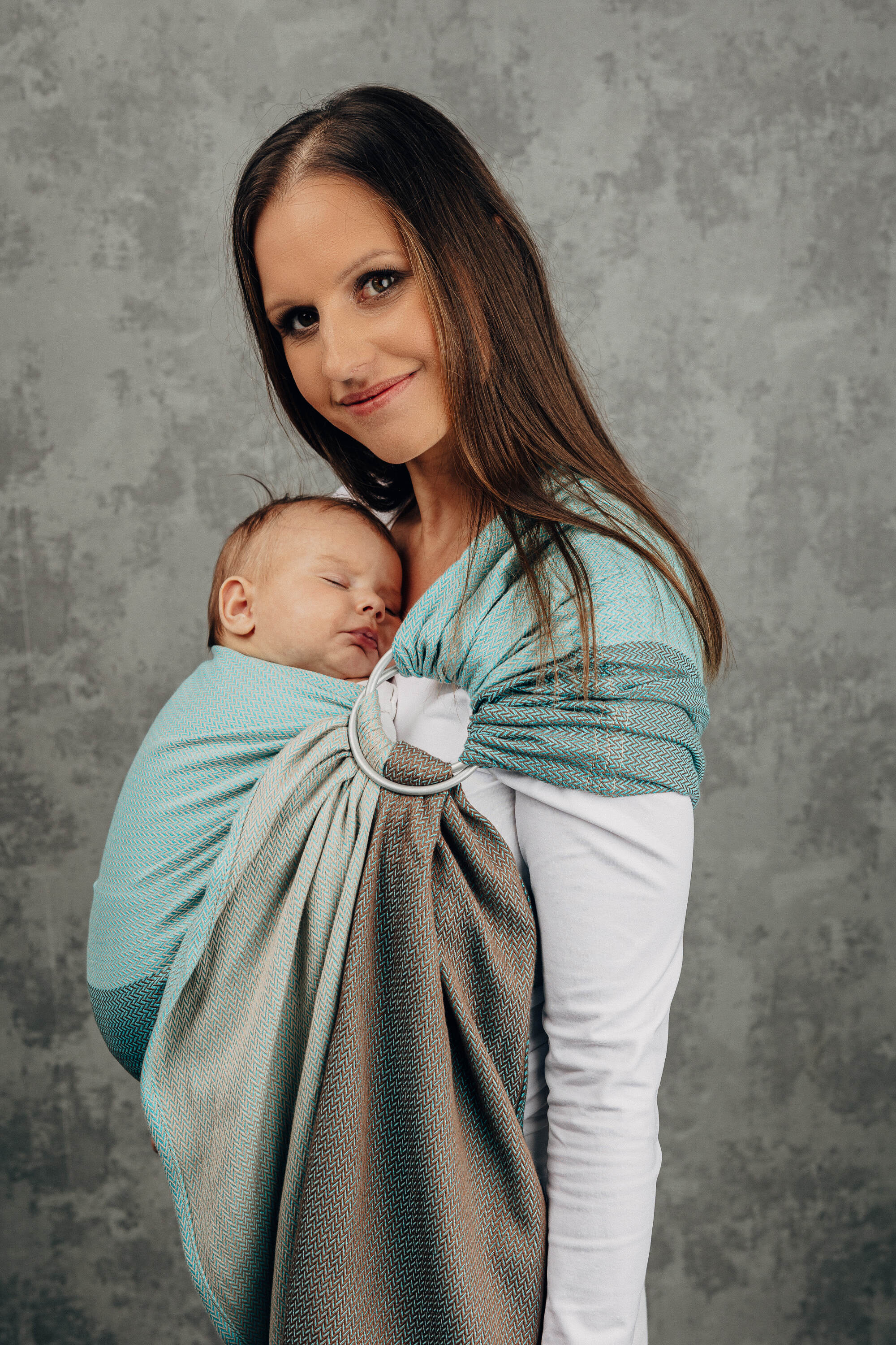 LennyLamb rõngaslina, Little Herringbone Baby Mint