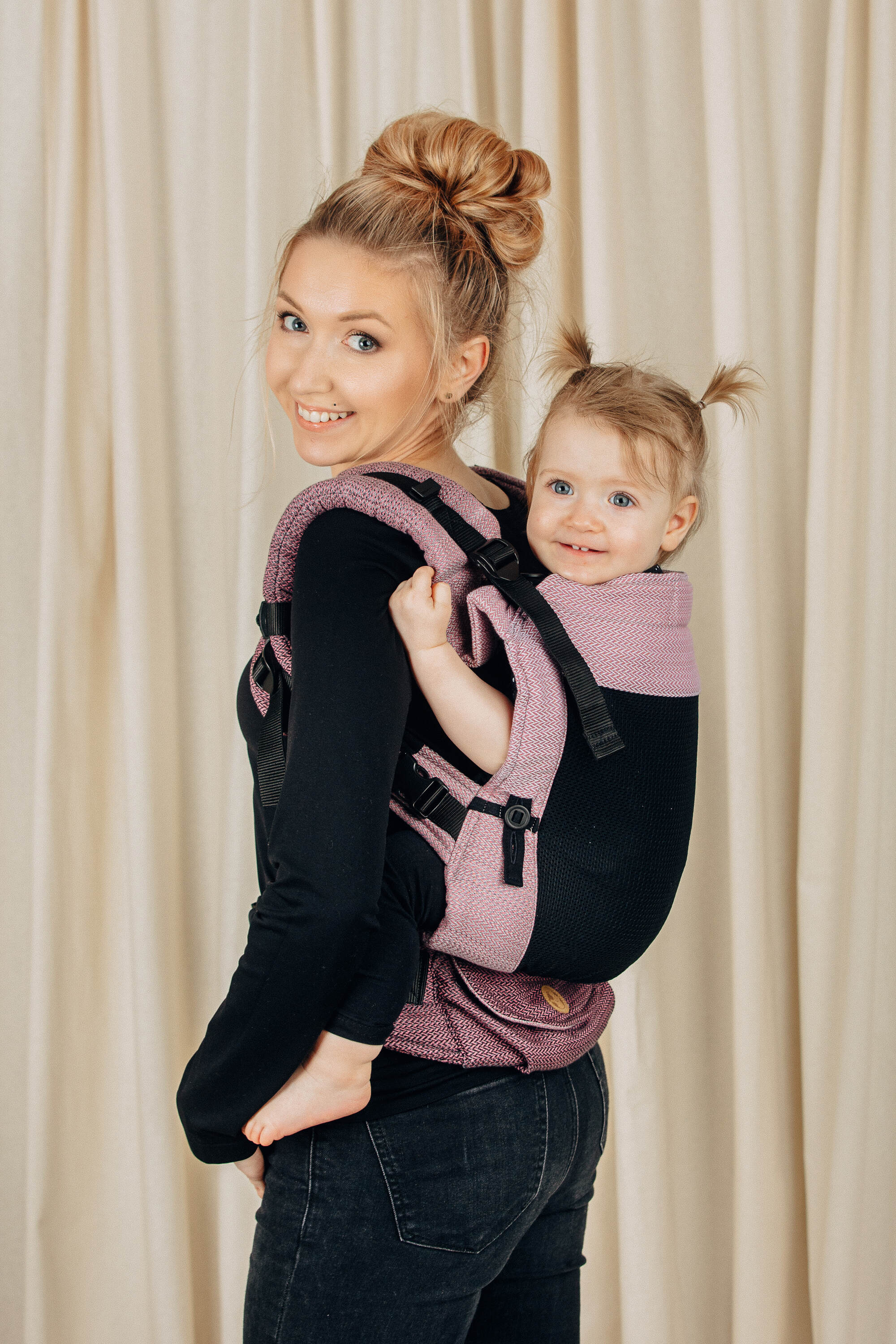 LennyUpGrade carrier Little Herringbone Ombre Pink