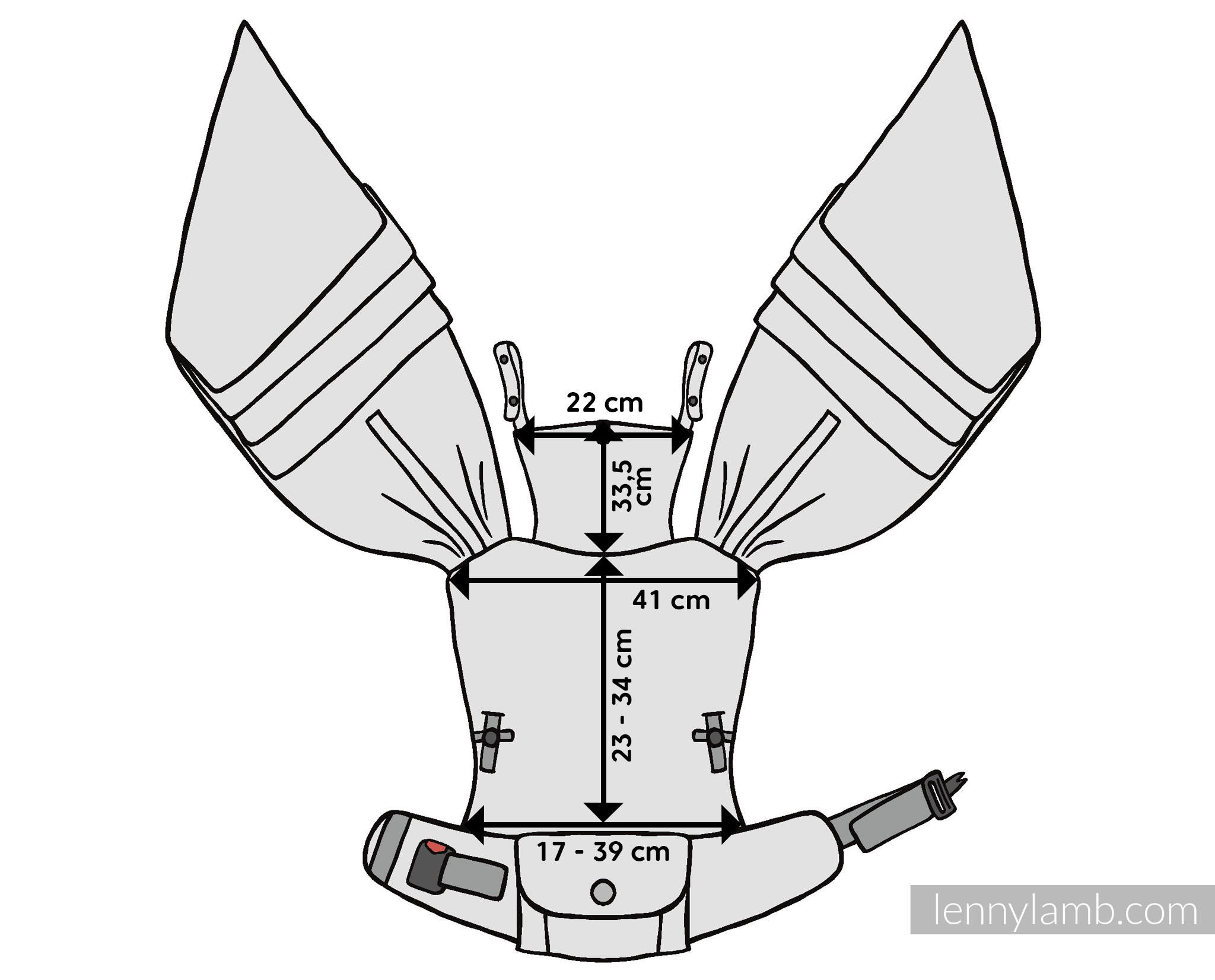 LennyHybrid kandekott, Little Herringbone Ombre Pink