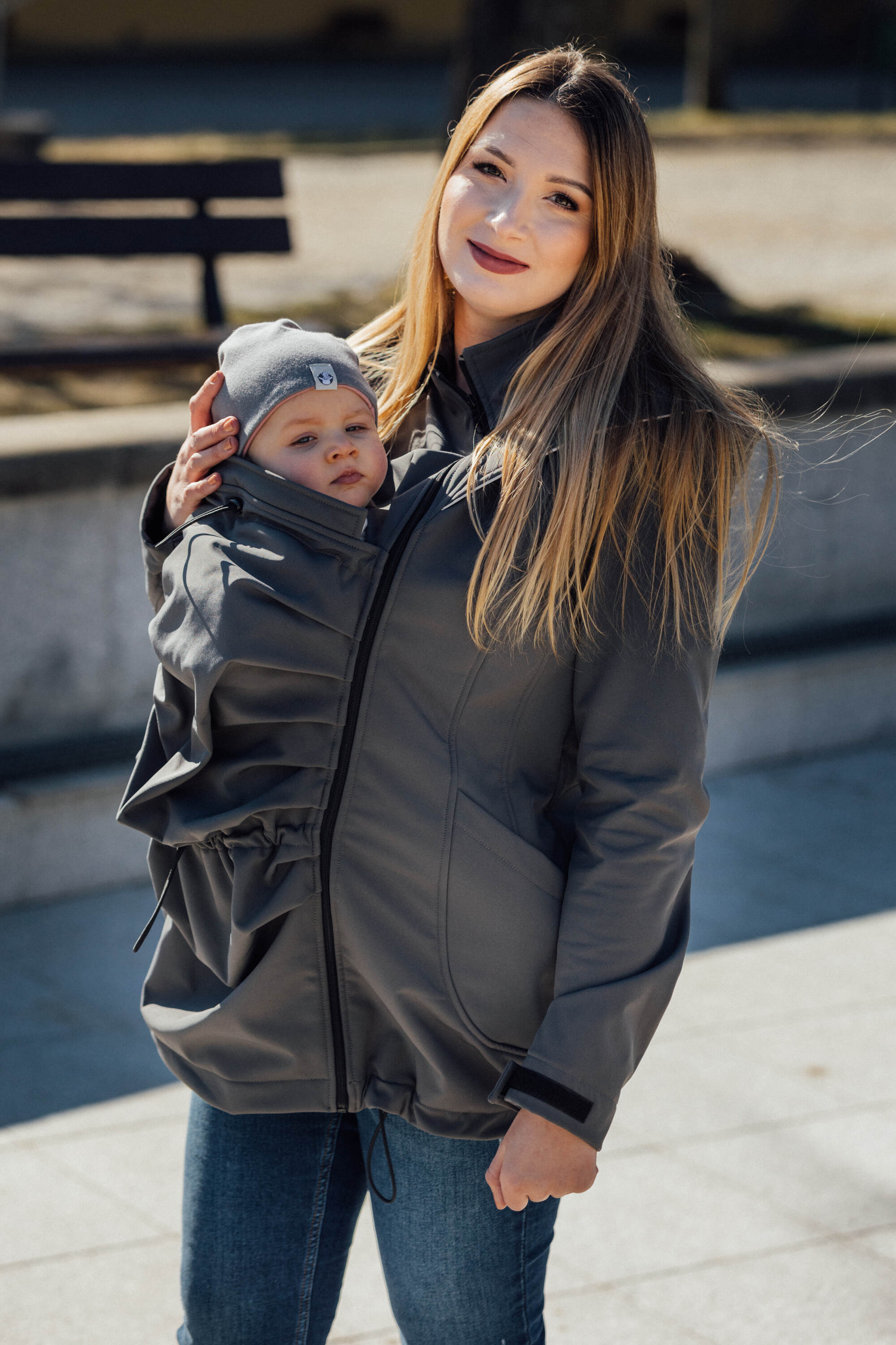 LennyLamb lapsekandmise softshell jope, Grey