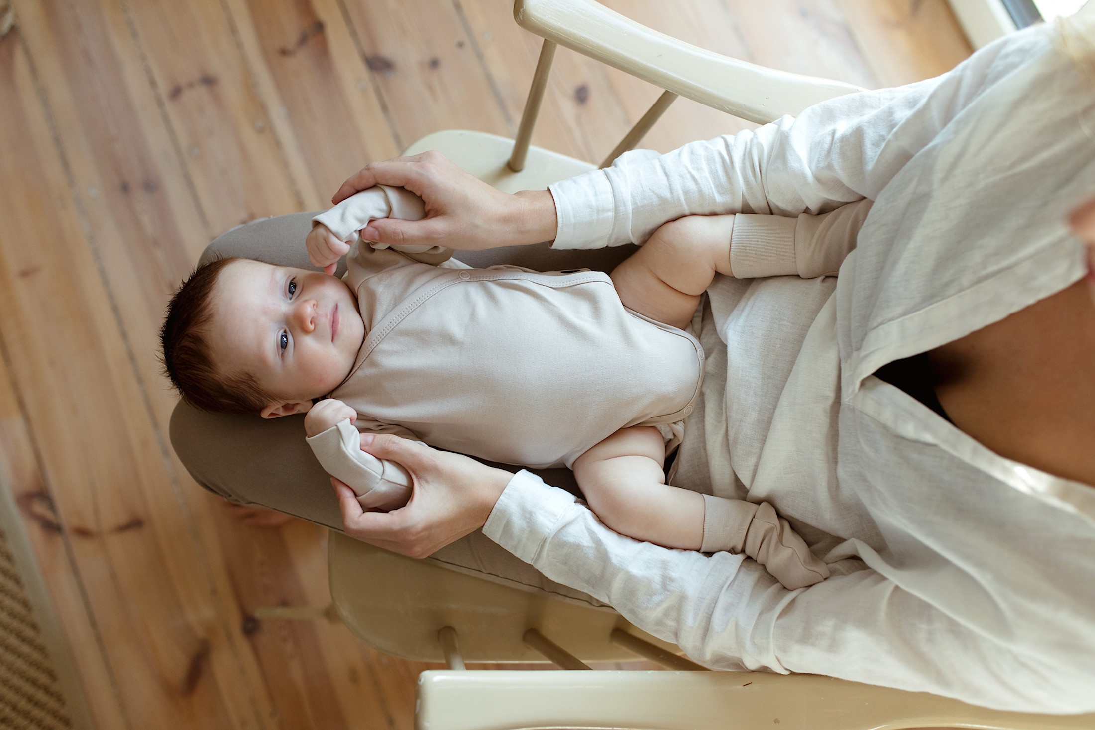 Poofi Long-sleeve body, Latte