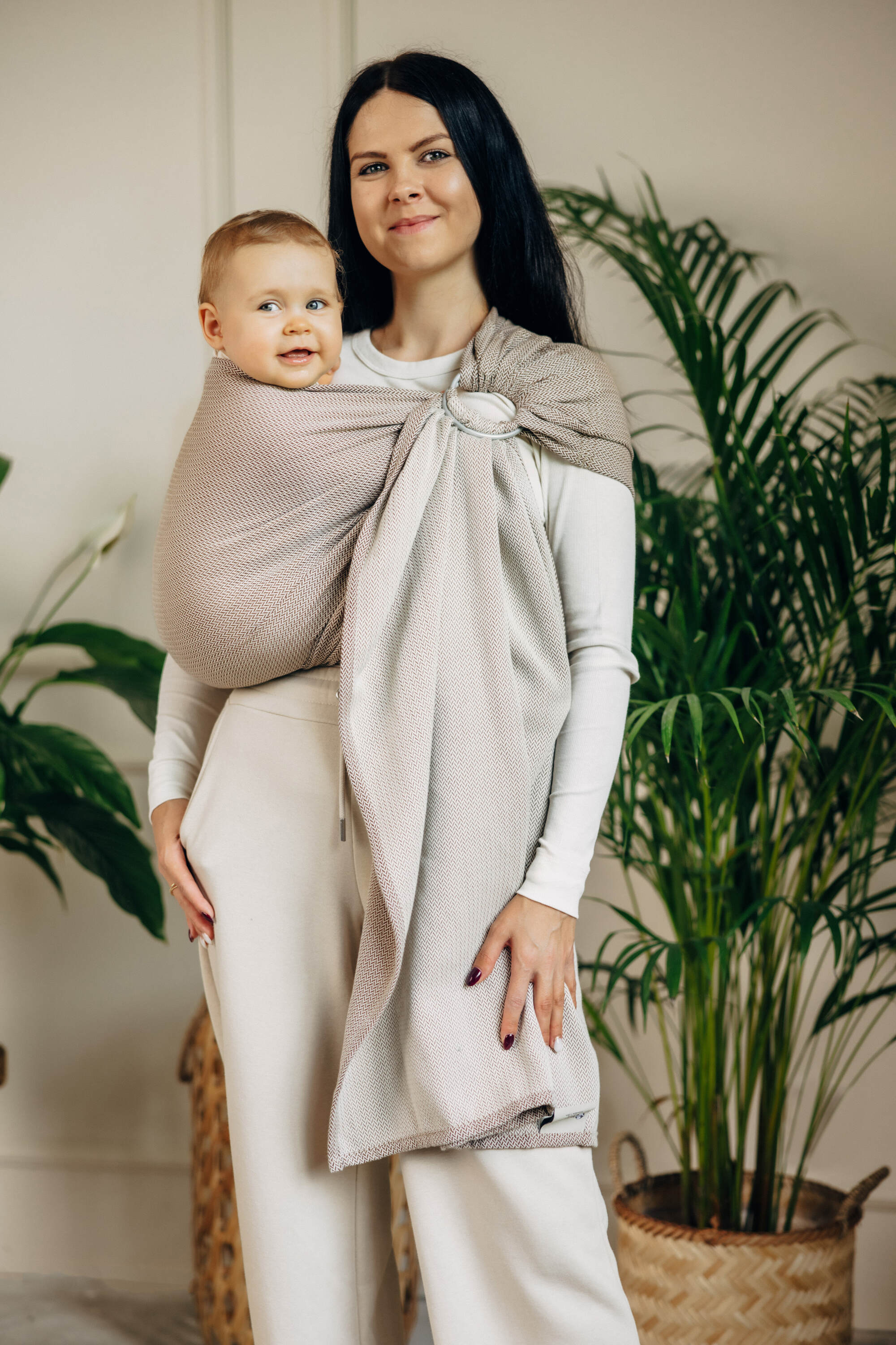 LennyLamb Ring Sling Little Herringbone Almond