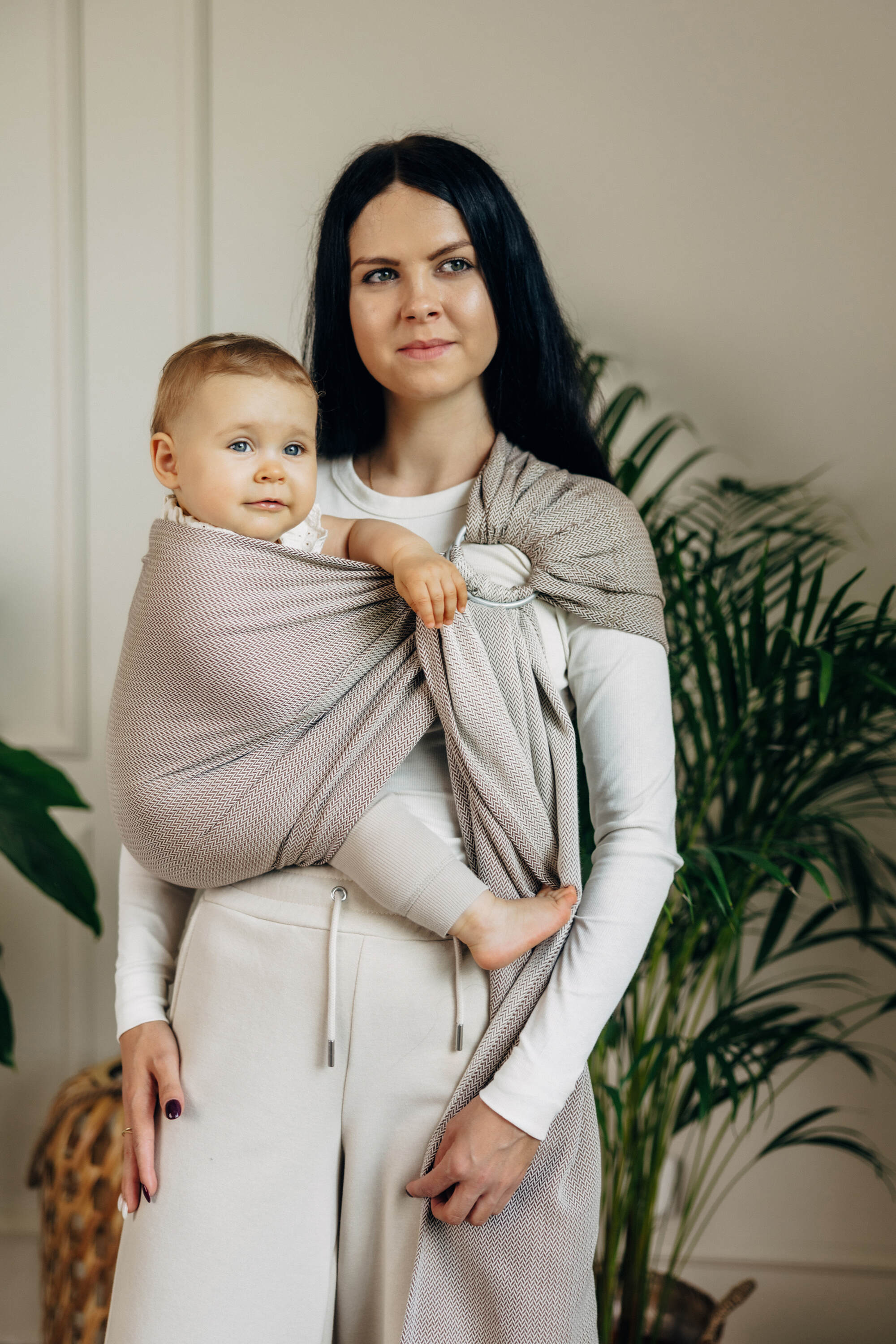 LennyLamb Ring Sling Little Herringbone Almond