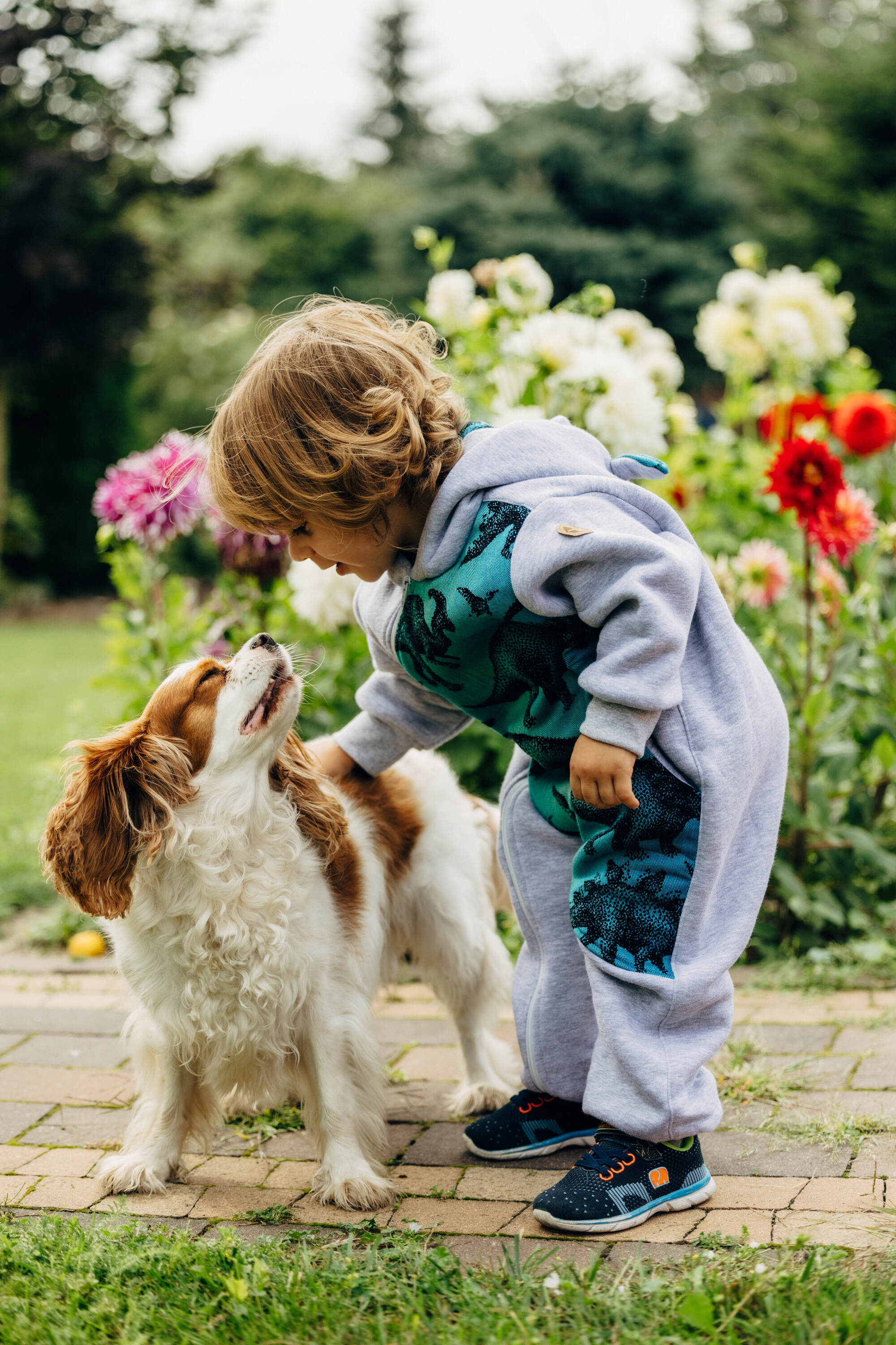 LennyLamb jumpsuit, Gray melange & Jurassic Park