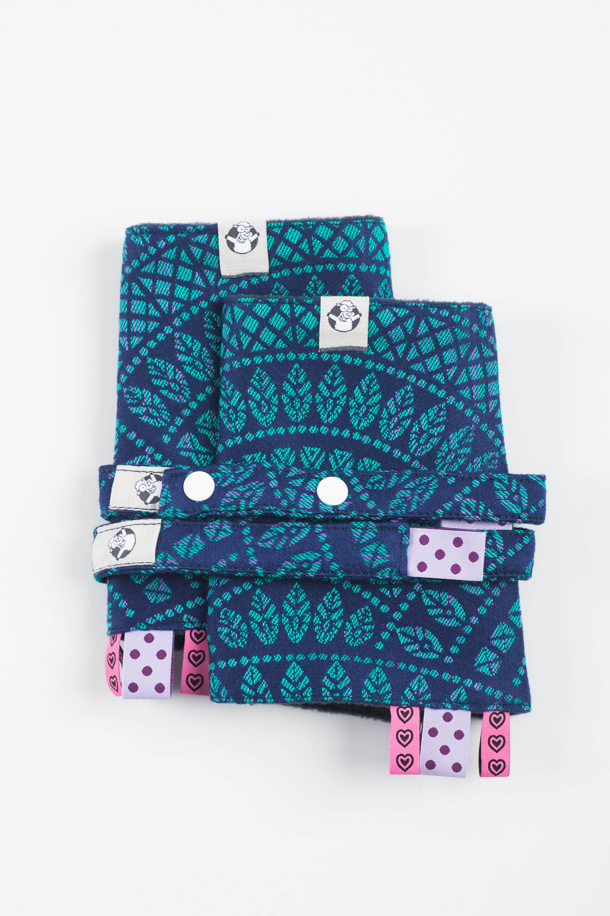 LennyLamb Drool Pads & Reach Straps Set PEACOCK’S TAIL - PROVANCE