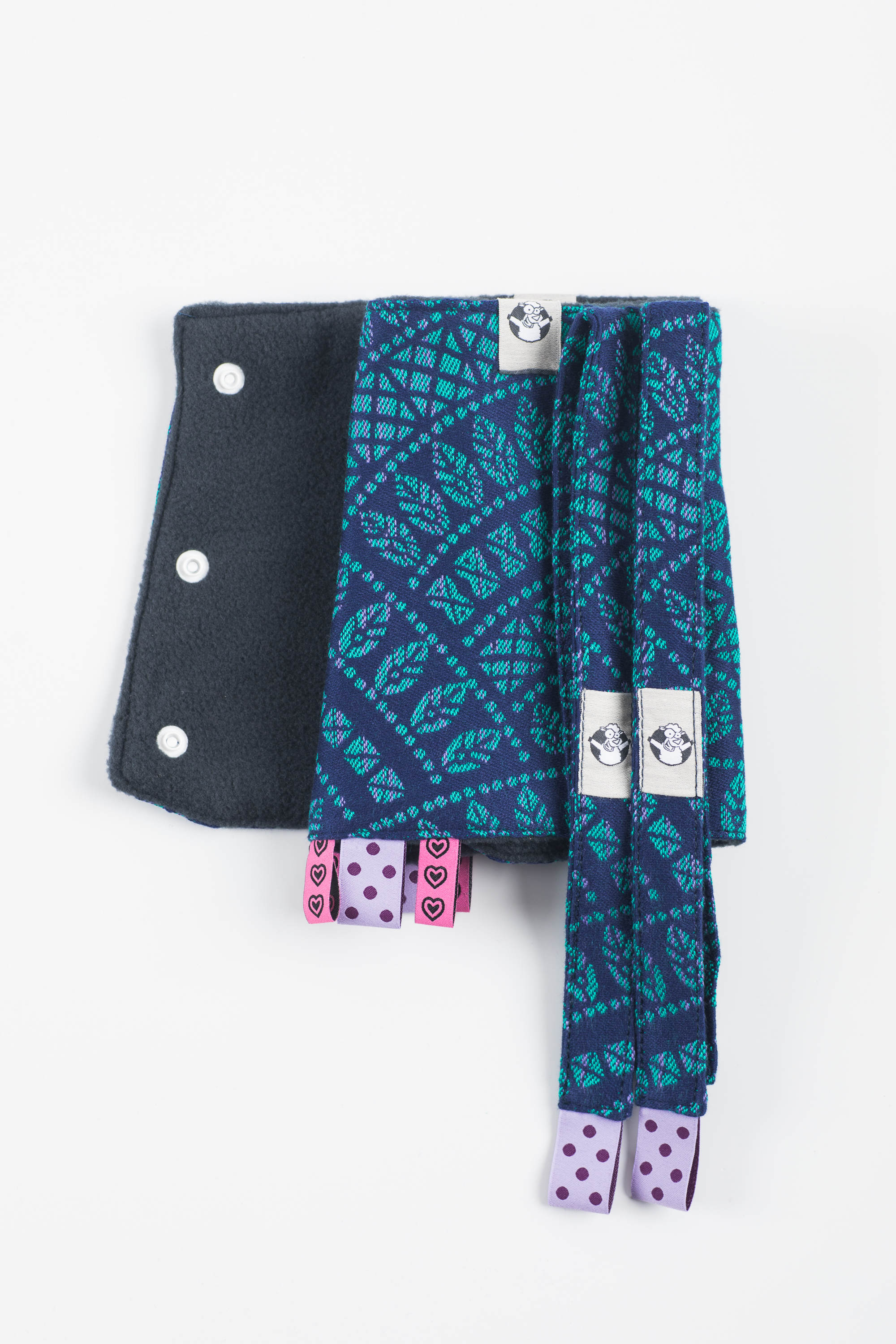 LennyLamb Drool Pads & Reach Straps Set PEACOCK’S TAIL - PROVANCE