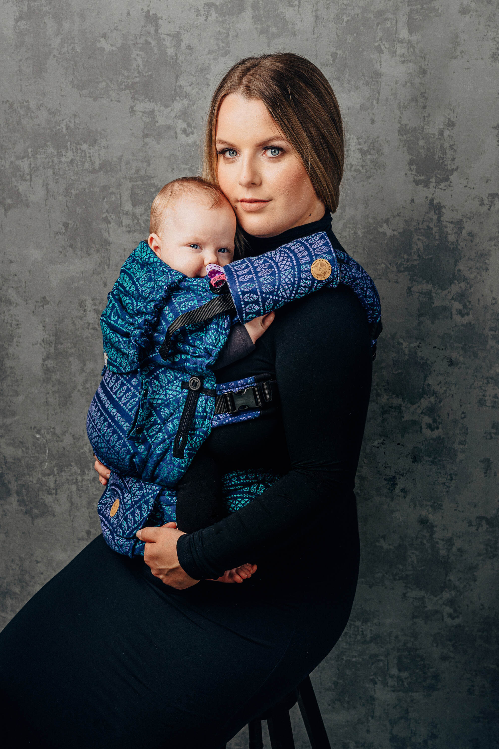 LennyLamb Drool Pads & Reach Straps Set PEACOCK’S TAIL - PROVANCE