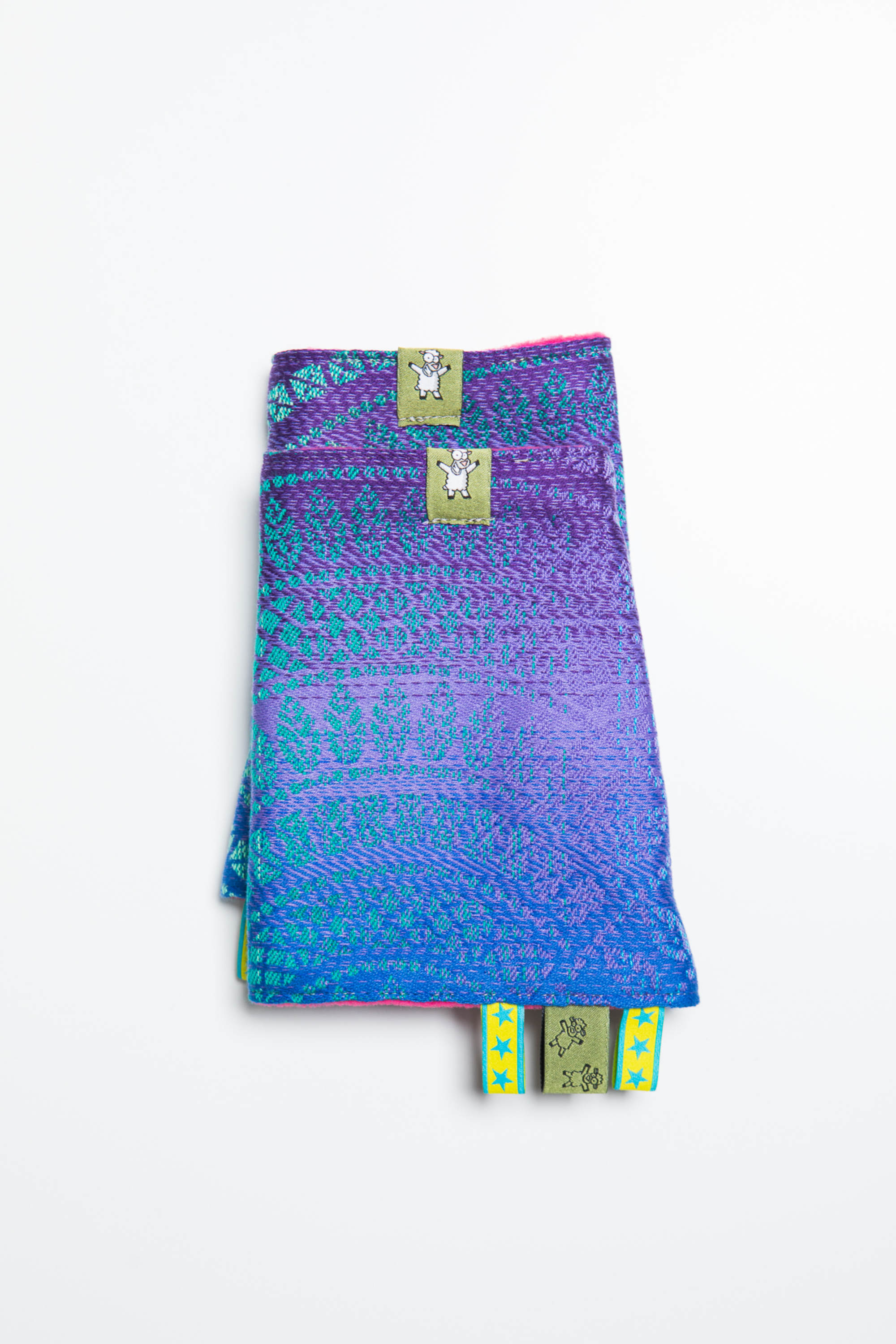 LennyLamb Drool Pads & Reach Straps Set PEACOCK’S TAIL - FANTASY