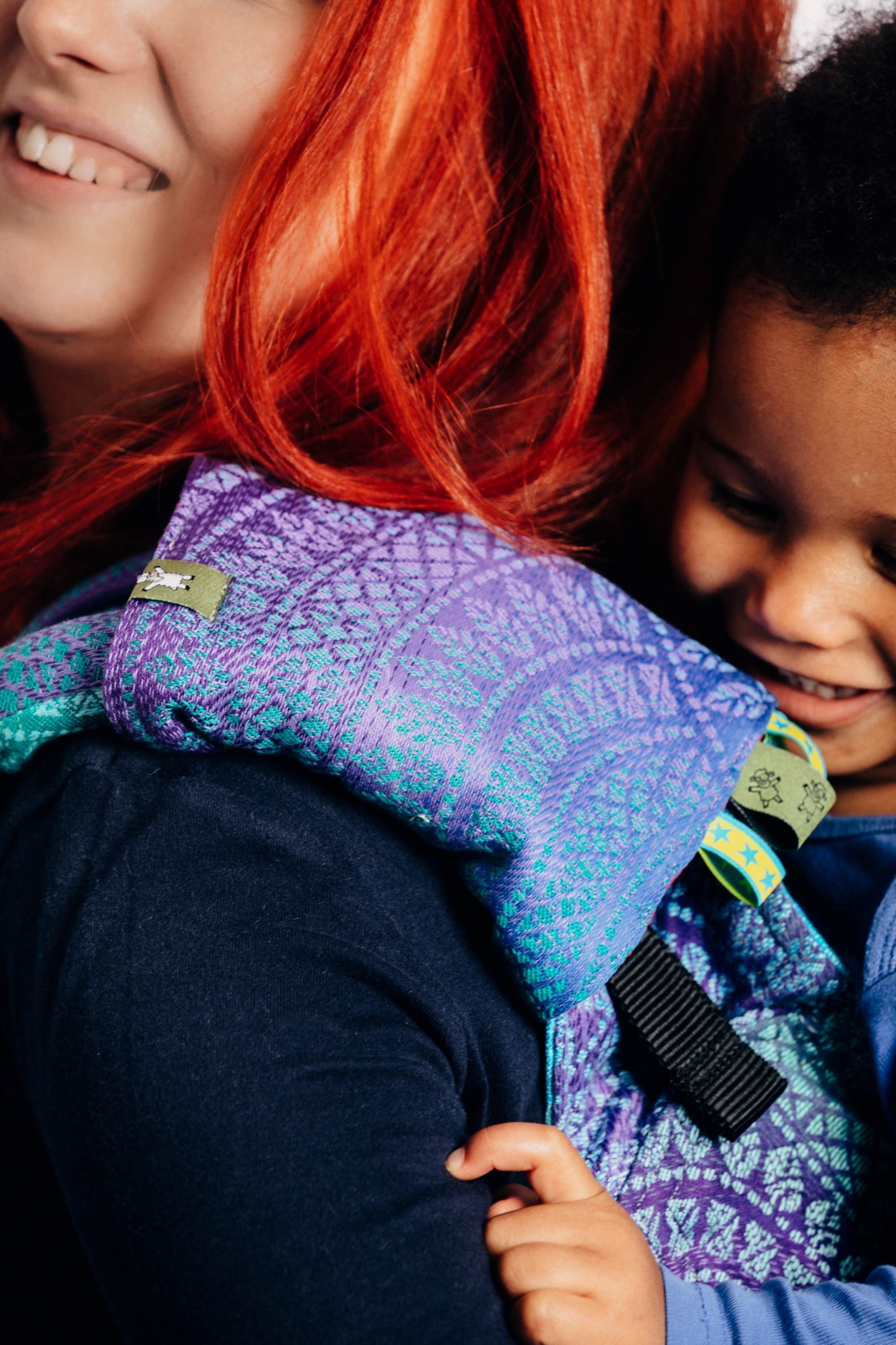 LennyLamb Drool Pads & Reach Straps Set PEACOCK’S TAIL - FANTASY