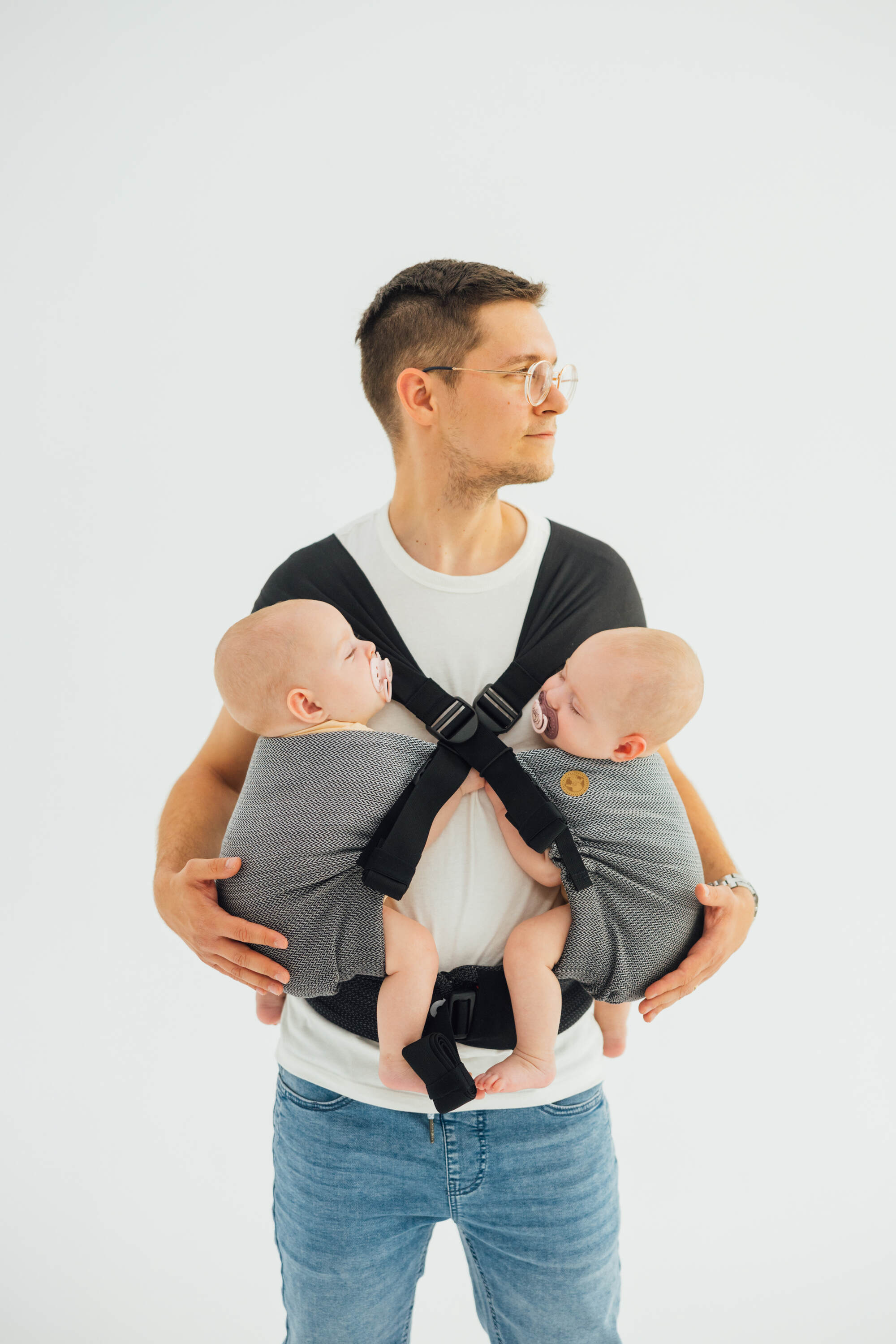 LennyTwin kandekott, LITTLE HERRINGBONE OMBRE GREY