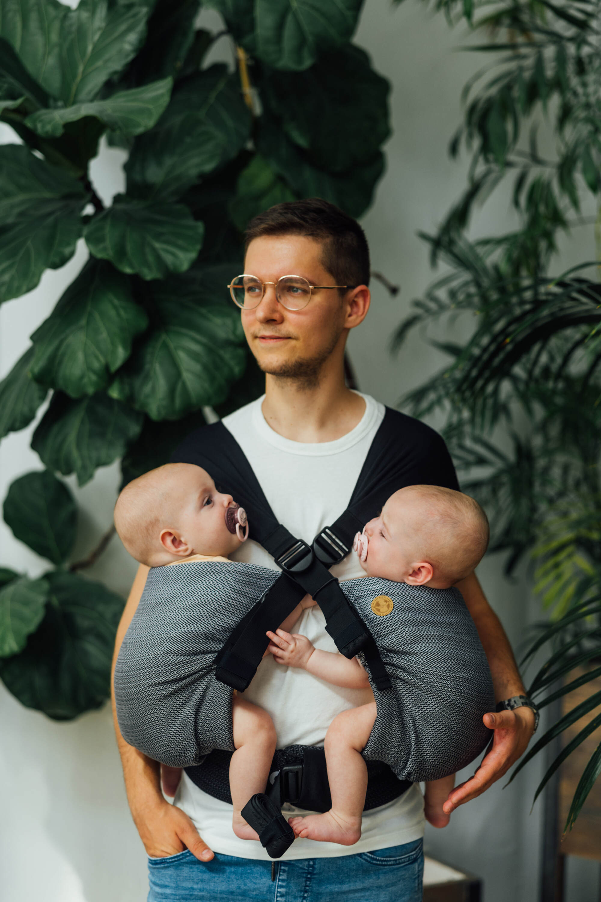 LennyTwin kandekott, LITTLE HERRINGBONE OMBRE GREY