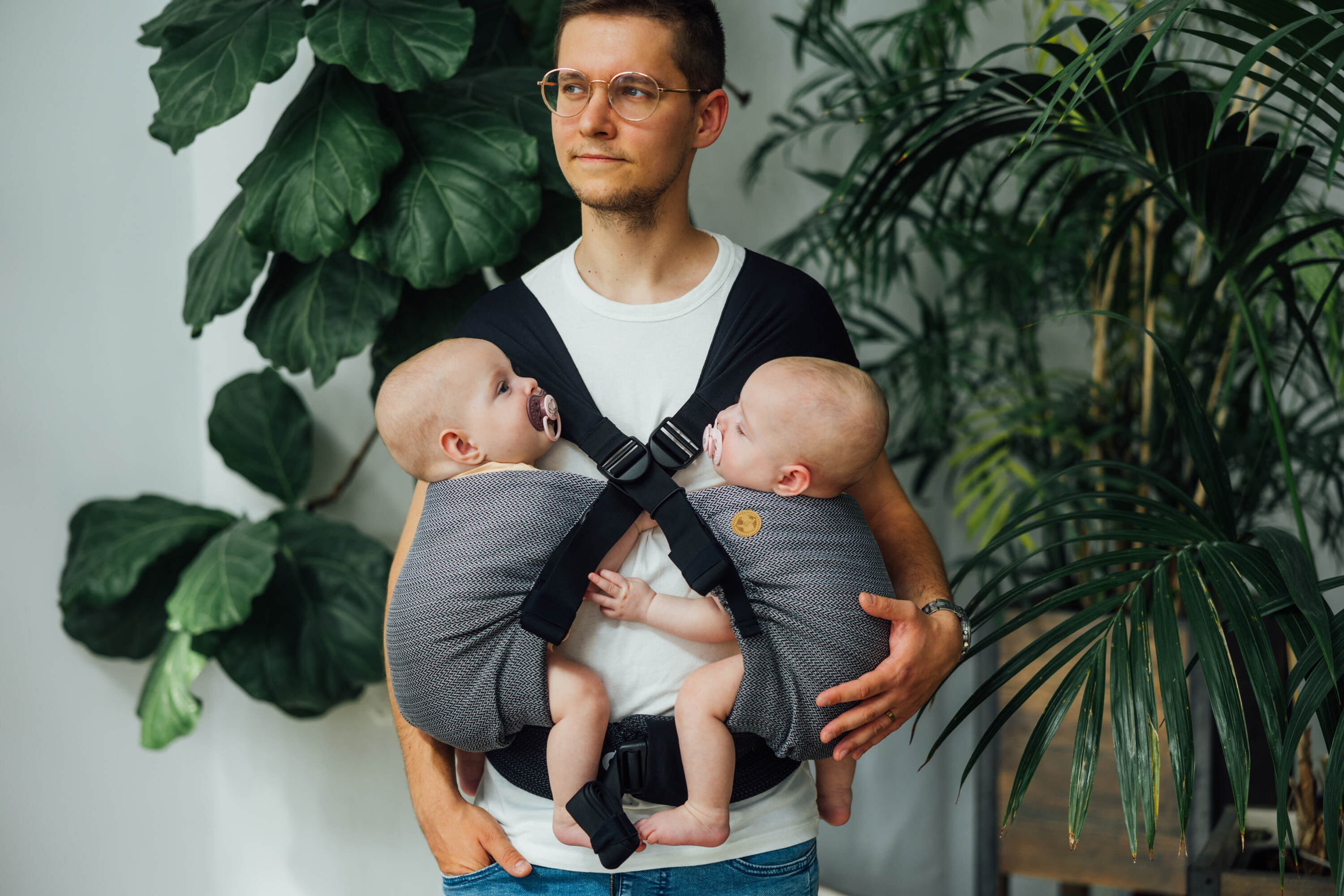 LennyTwin kandekott, LITTLE HERRINGBONE OMBRE GREY