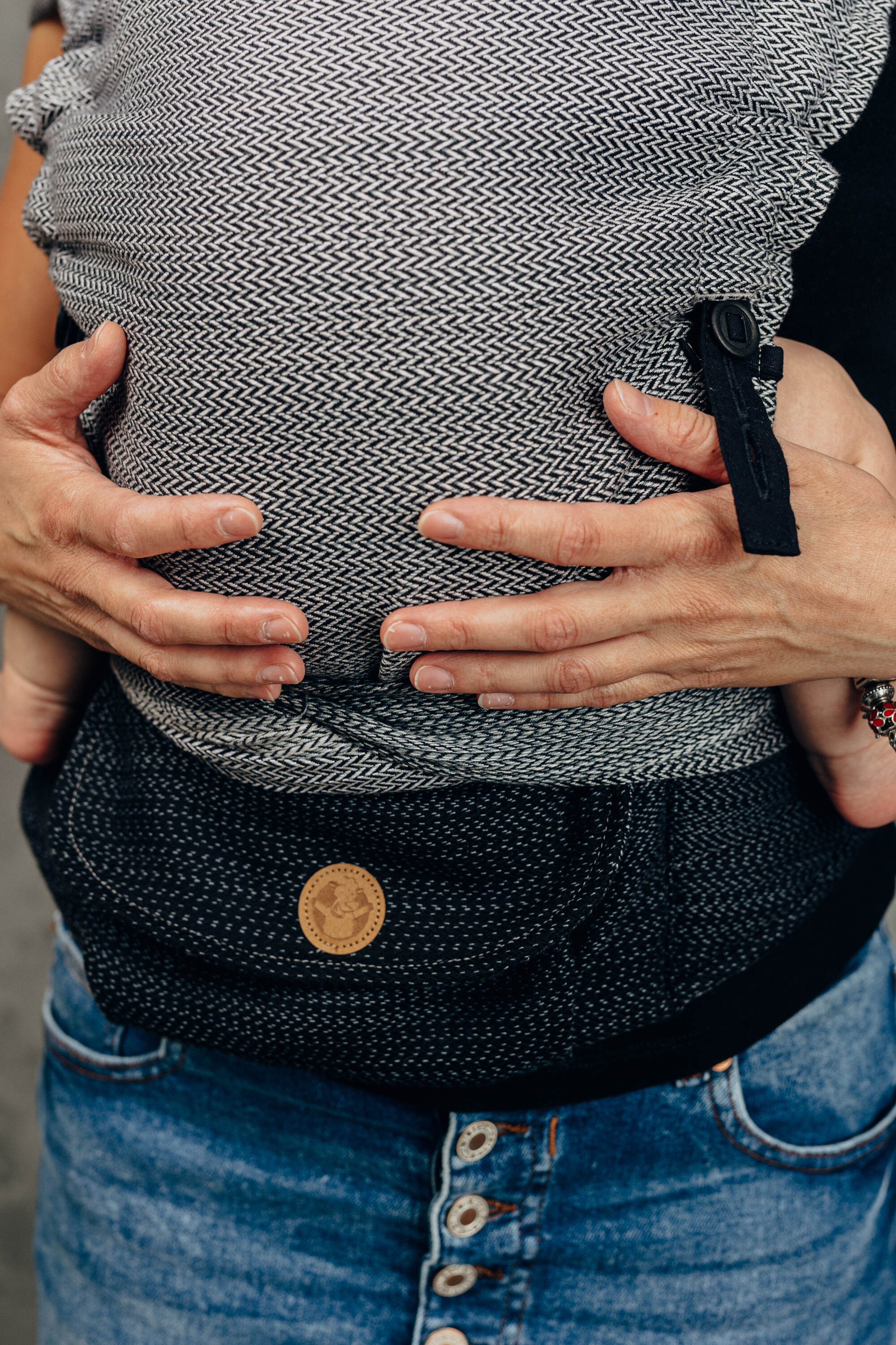 LennyHybrid kandekott, Little Herringbone Ombre Grey