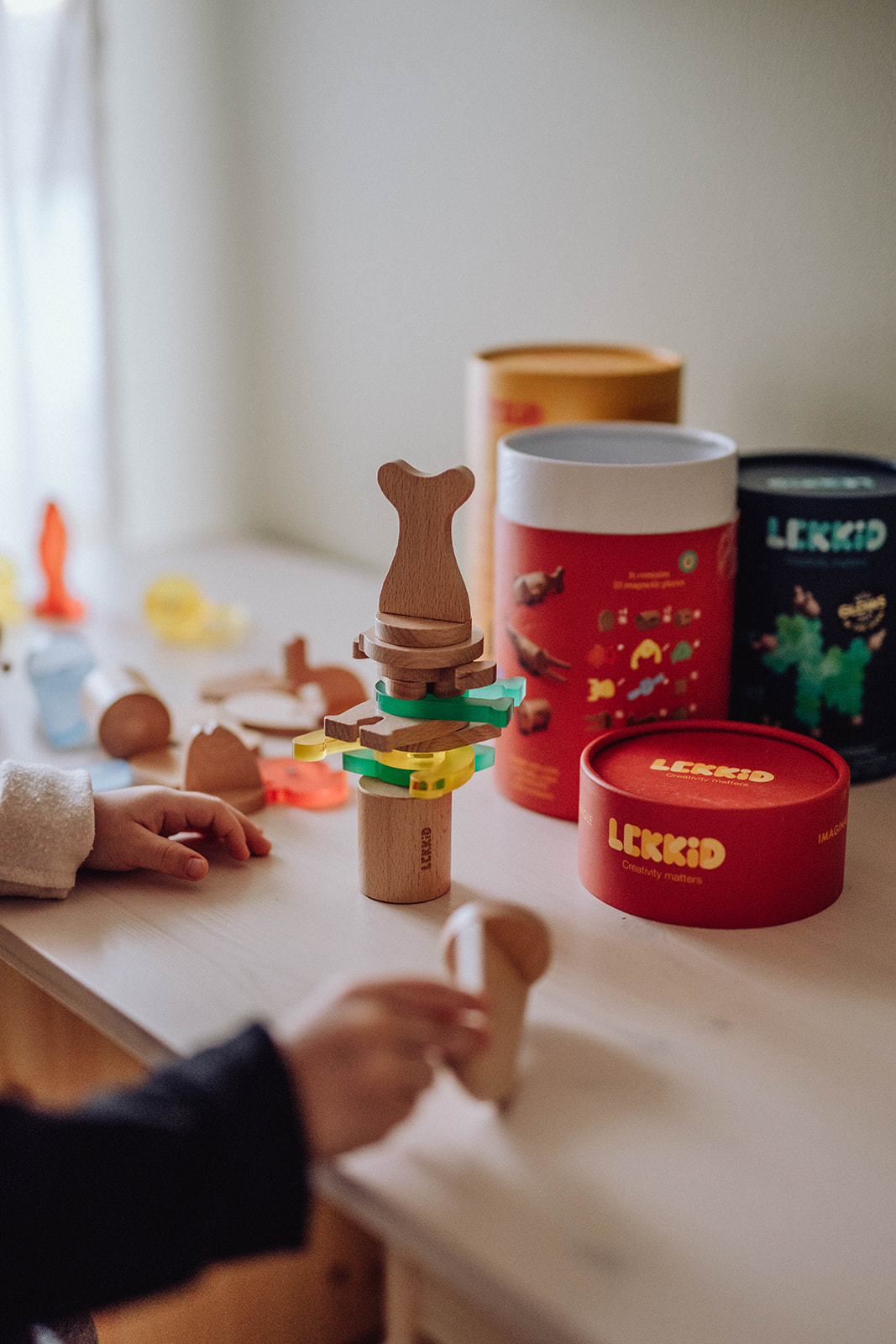 Lekkid Imaginary Fauna Jungle - Wooden and Acrylic Blocks with Magnets