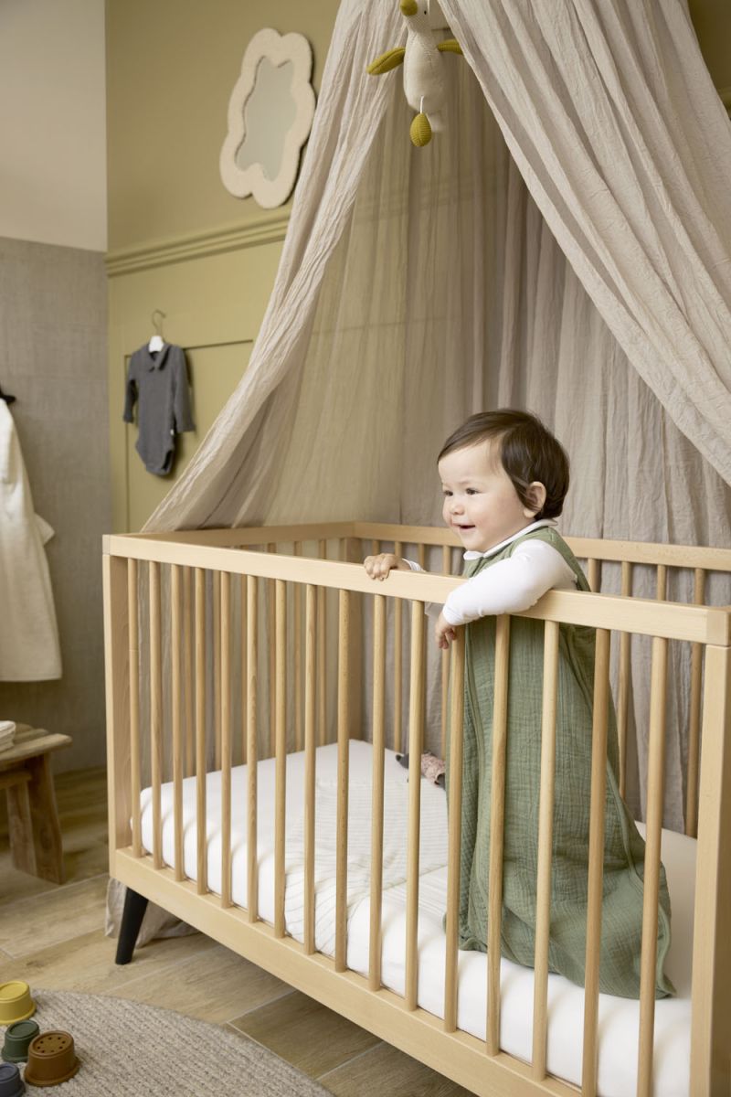 MUSLIINIST MAGAMISKOTT - OLIVE GREEN