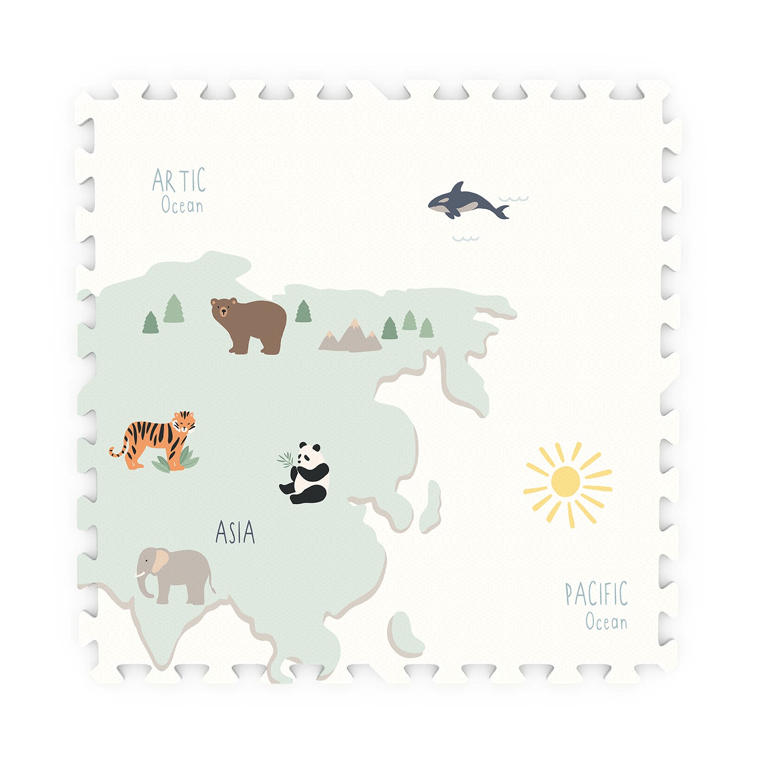 Play&Go Puzzlemat, Worldmap Colour Design