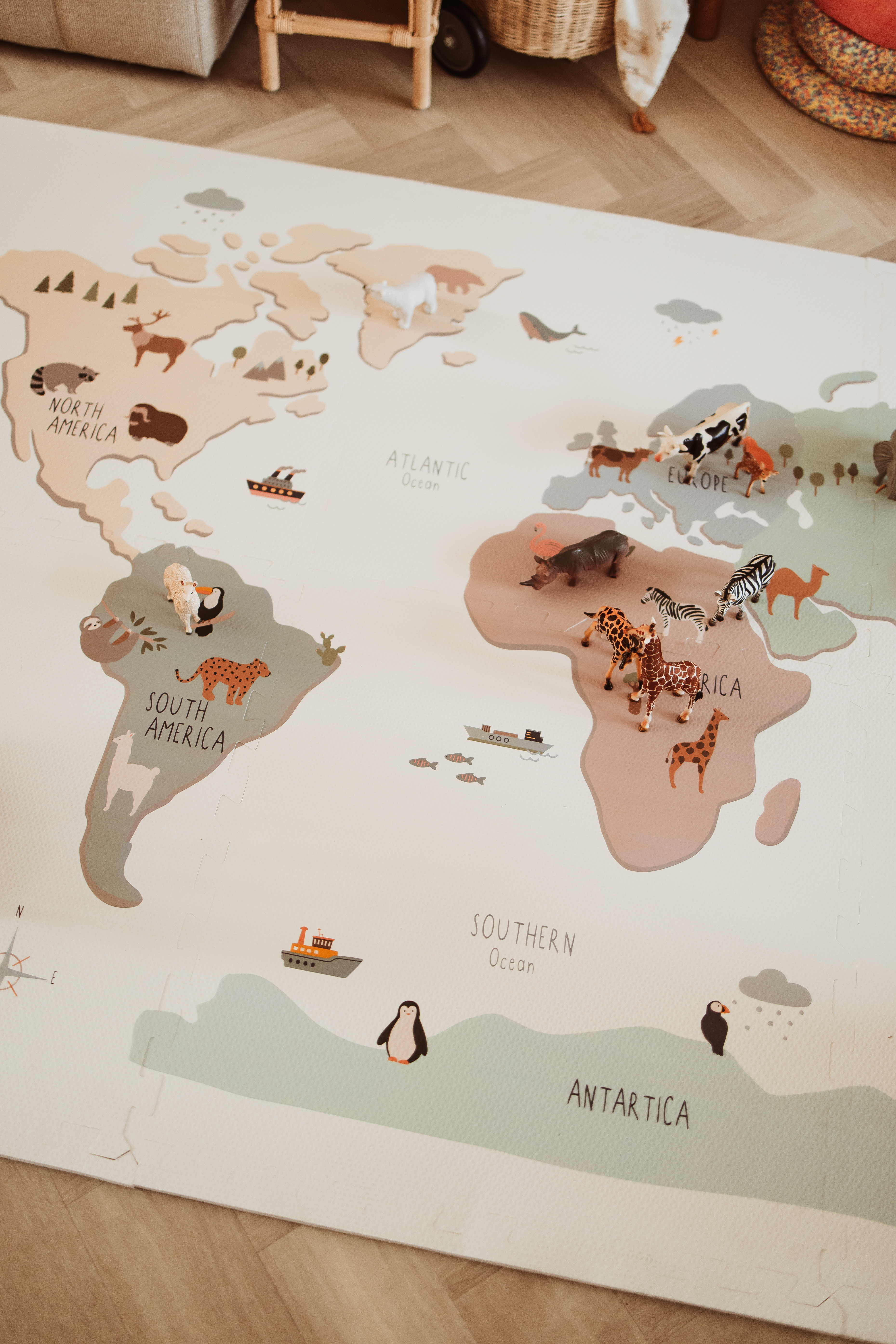 Play&Go Puzzlemat, Worldmap Colour Design