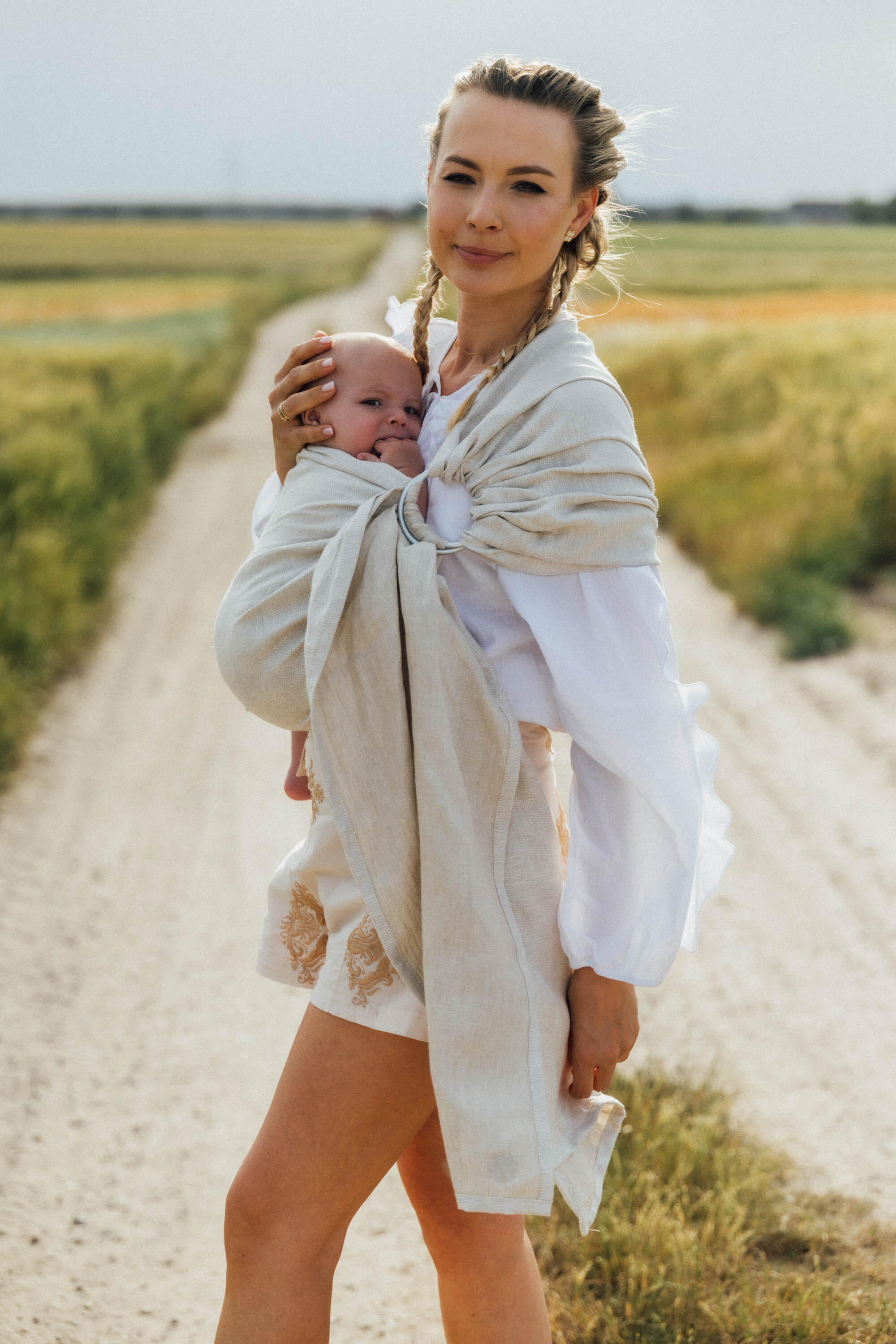 LennyLamb Ring Sling ARROW - WHISPER