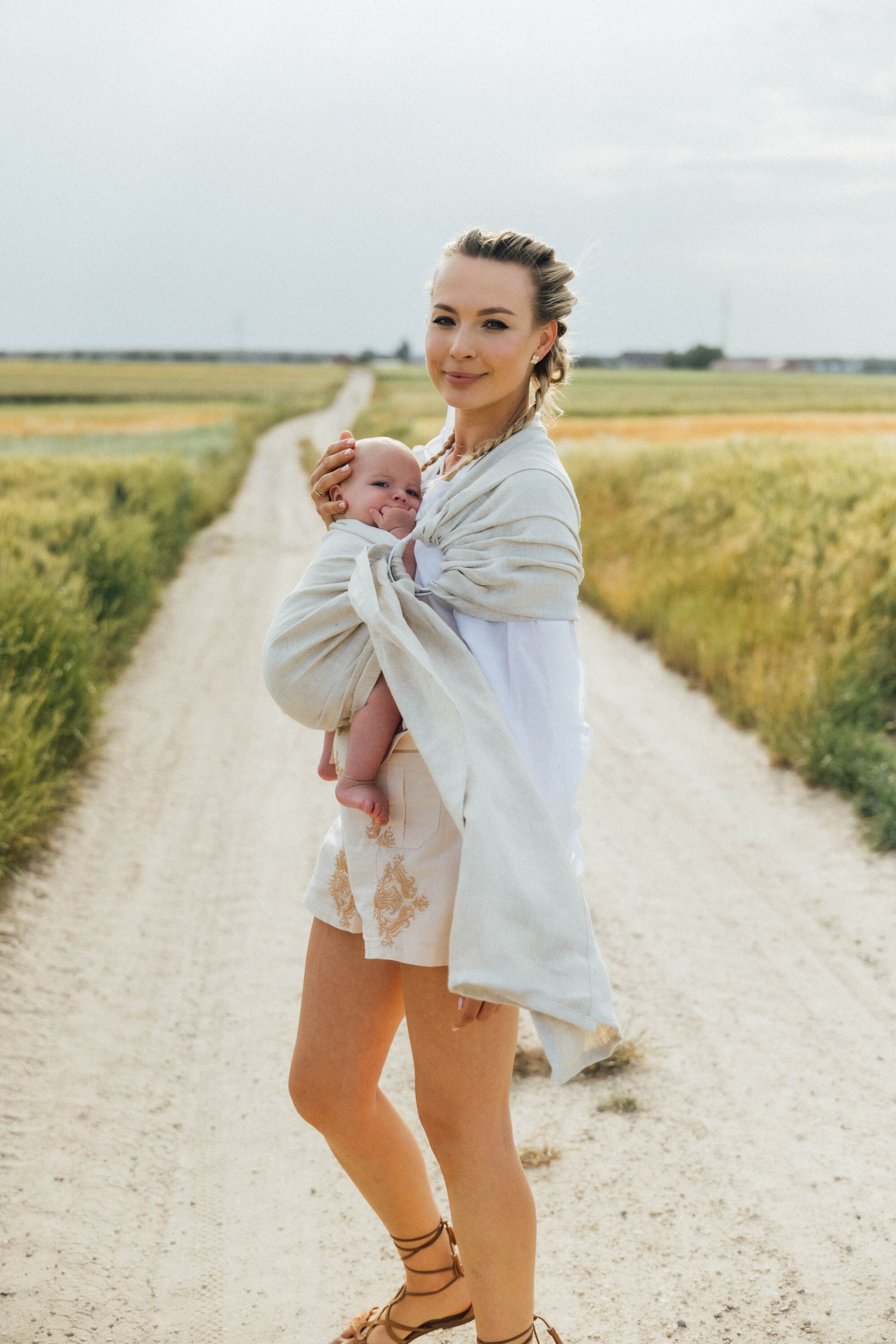 LennyLamb Ring Sling ARROW - WHISPER