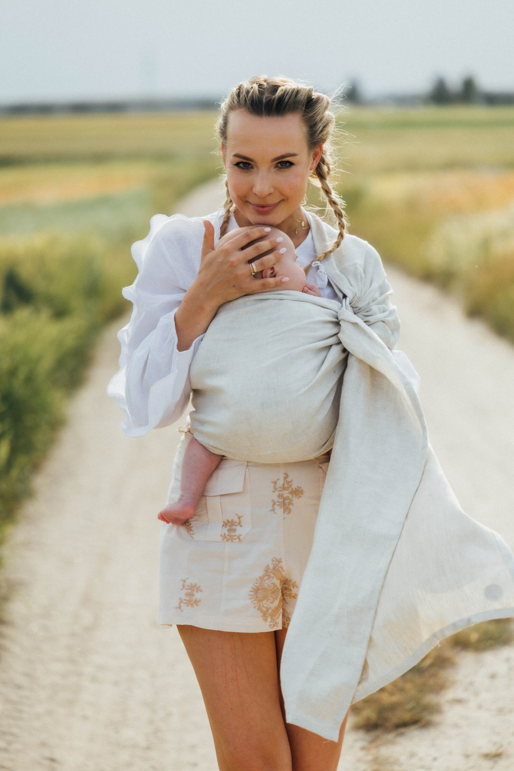 LennyLamb Ring Sling ARROW - WHISPER