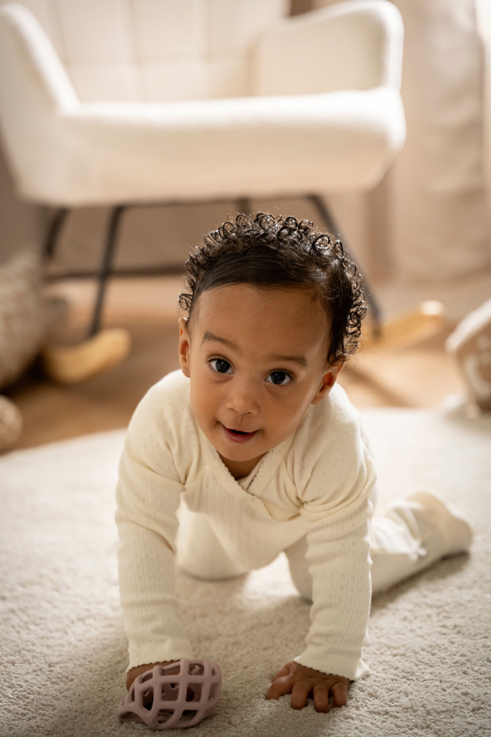 Playsuit with feet Dream Cream