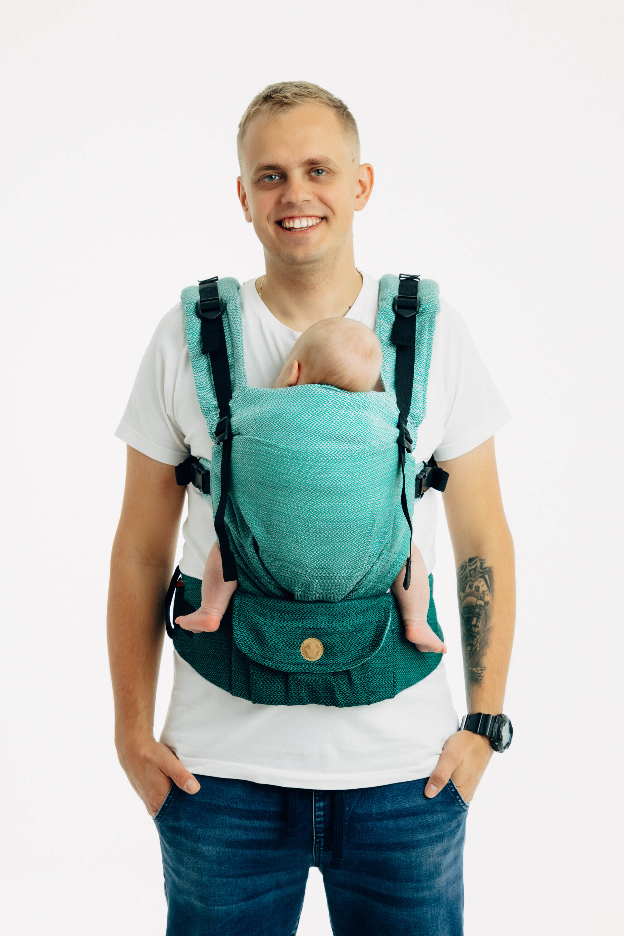 LennyUpGrade Pro kandekott LITTLE HERRINGBONE OMBRE GREEN