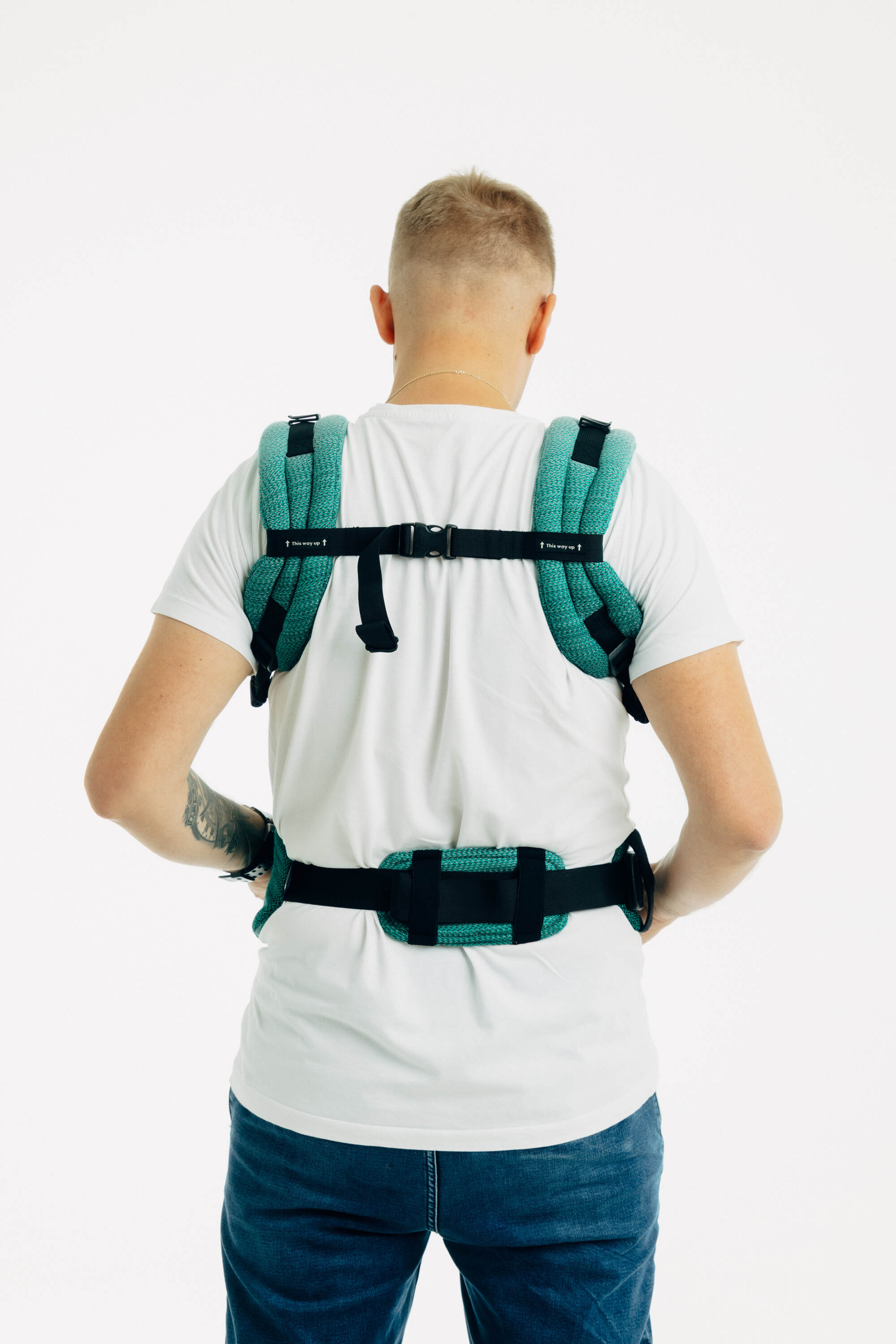 LennyUpGrade Pro kandekott LITTLE HERRINGBONE OMBRE GREEN