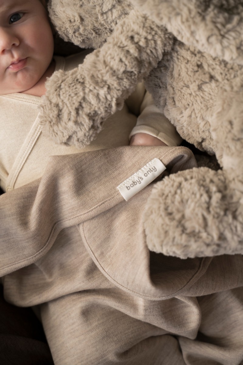 Cot blanket Merino Fine Meadow sand
