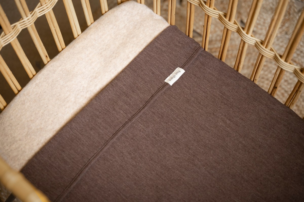 Cot blanket Merino Fine Meadow taupe