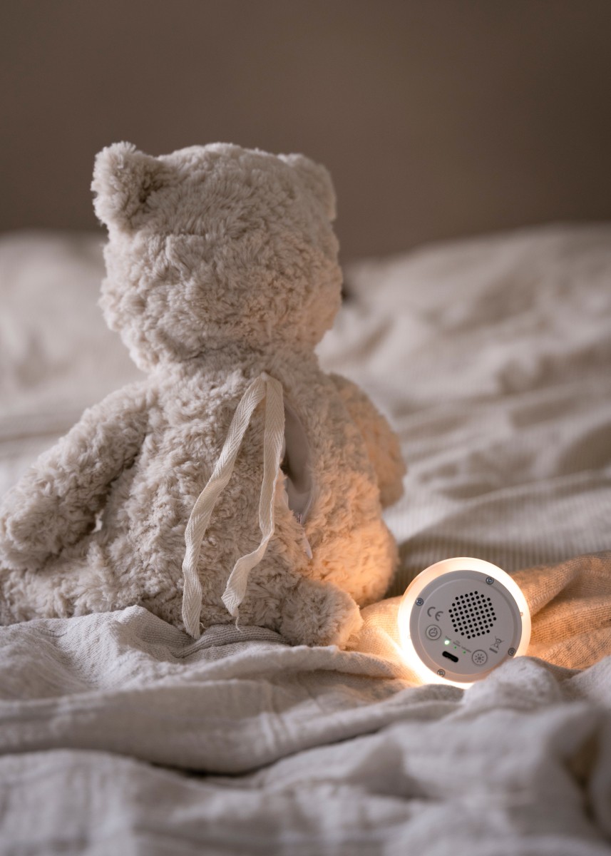 Bo the Teddy Bear with sleep trainer