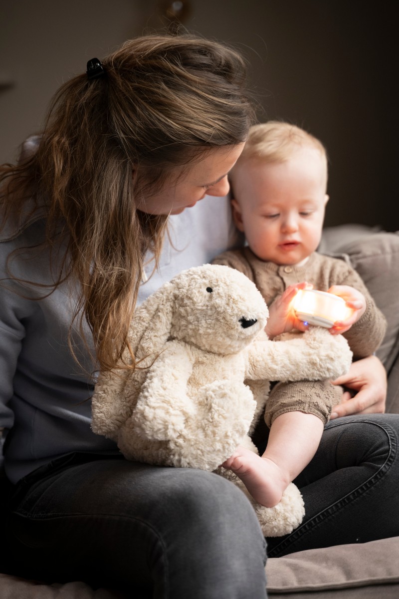 Bibi the Cuddle Bunny with sleep trainer