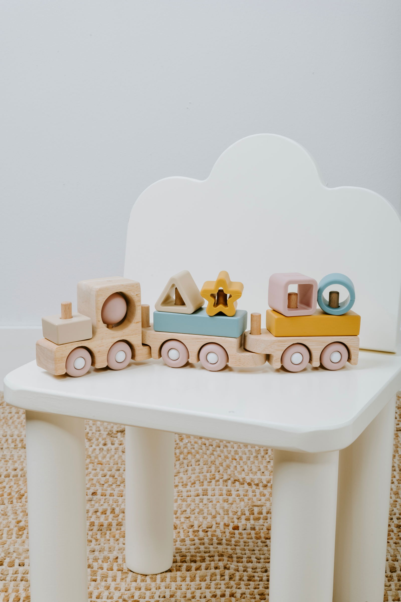 Wooden train set opal