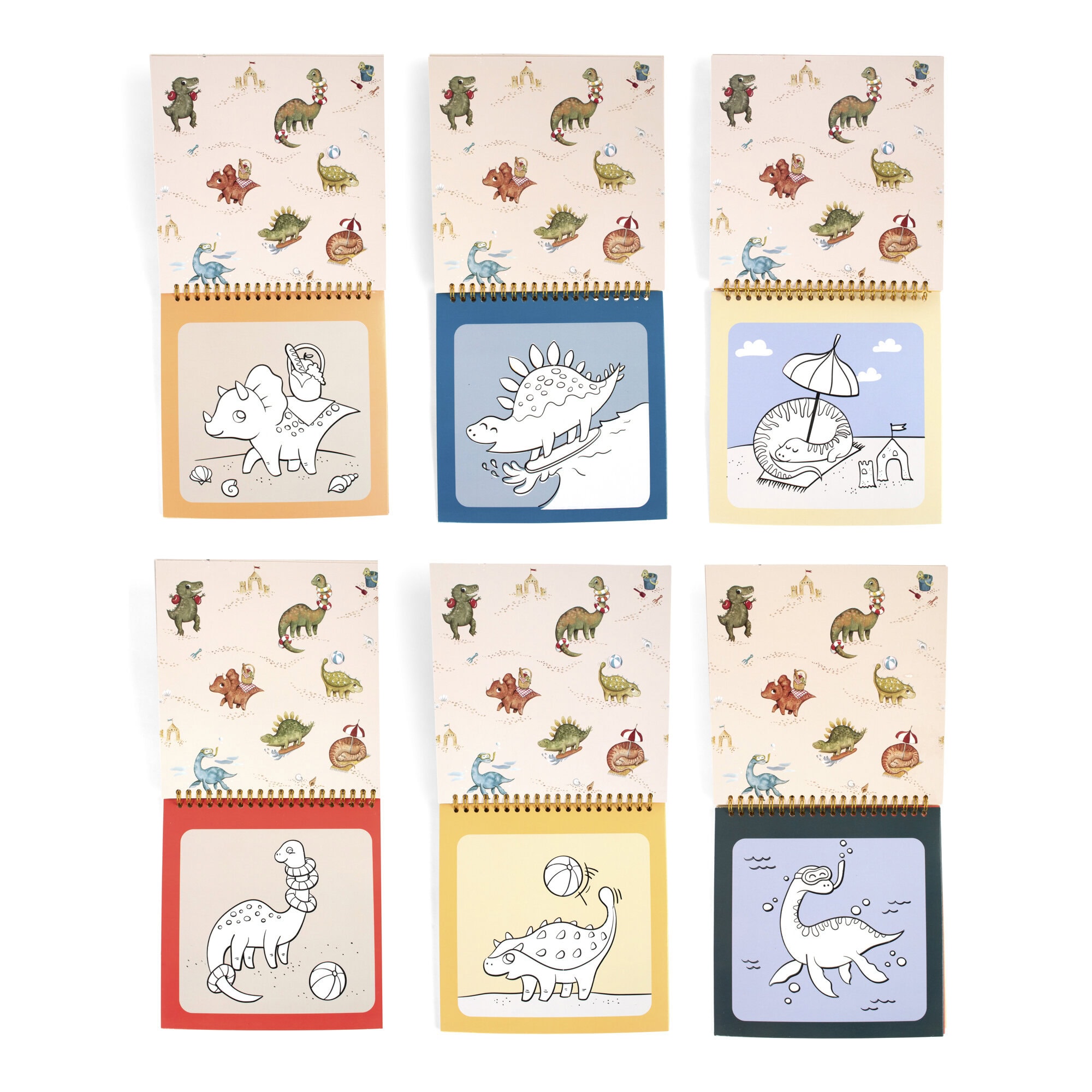 Veepliiatsiga värviraamat Dinos