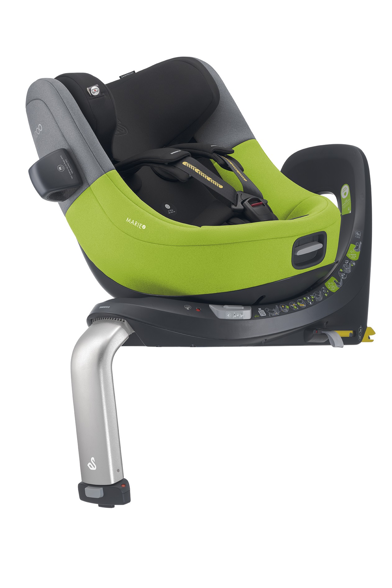 Swandoo MARIE 5 360° pöörlev i-Size turvatool Lime/Sesame Grey