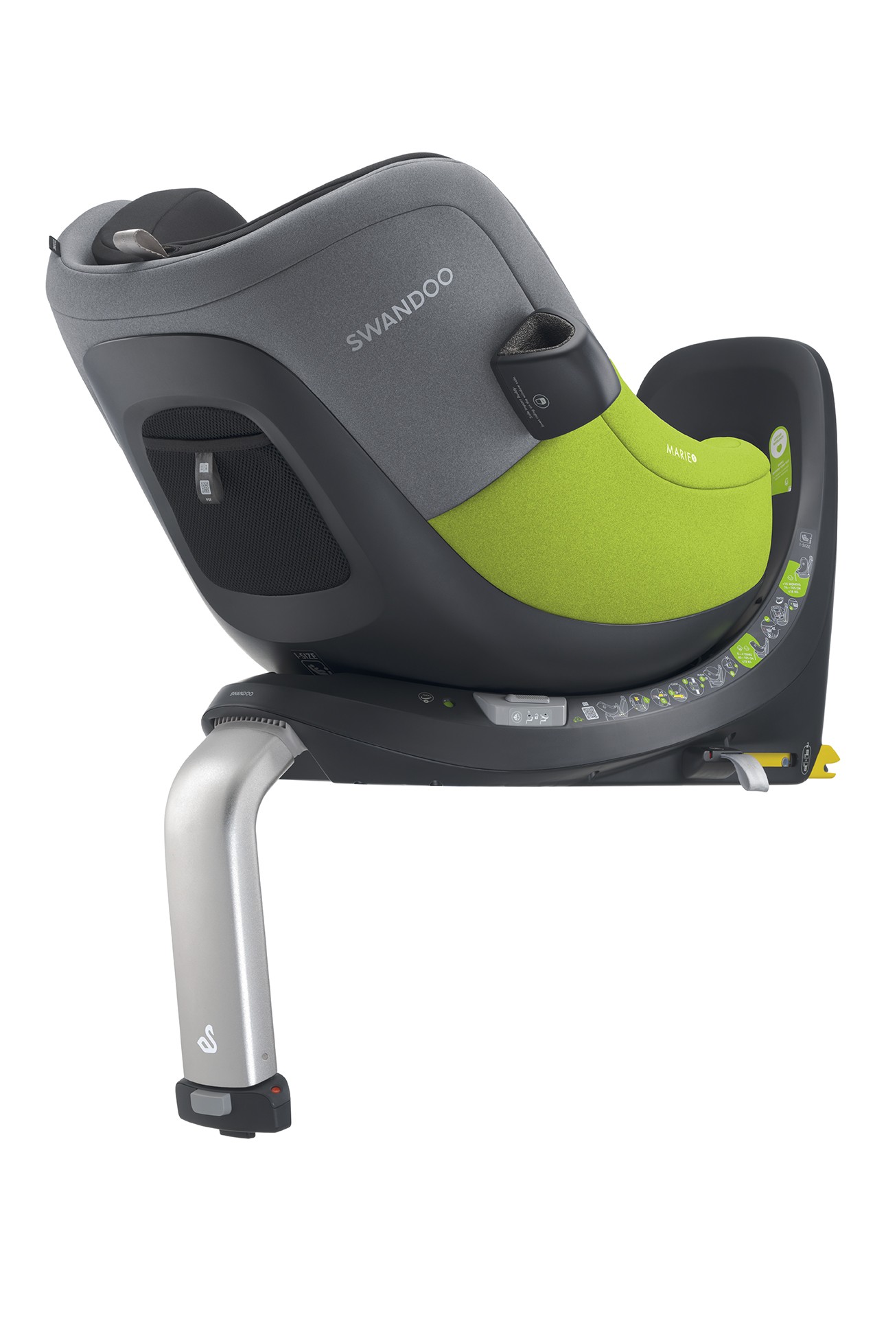 Swandoo MARIE 5 360° pöörlev i-Size turvatool Lime/Sesame Grey