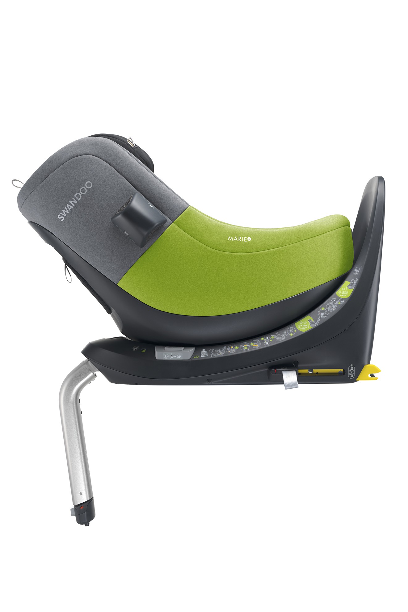 Swandoo MARIE 5 360° pöörlev i-Size turvatool Lime/Sesame Grey