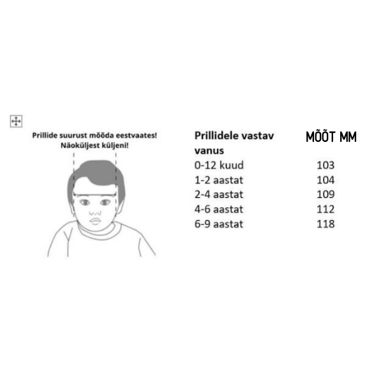 Kietla päikeseprillid 1-2 aastat (värvivalik)