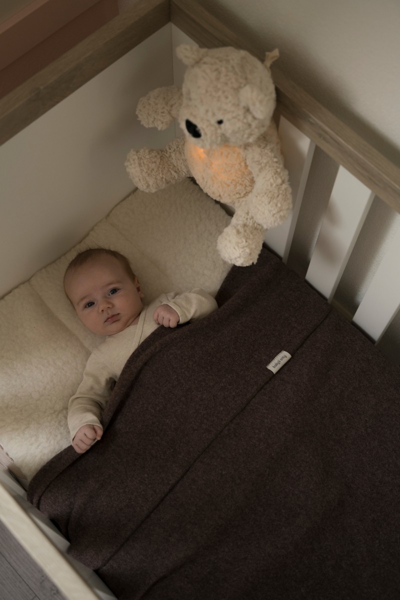 Newborn blanket Merino Brushed Meadow Taupe