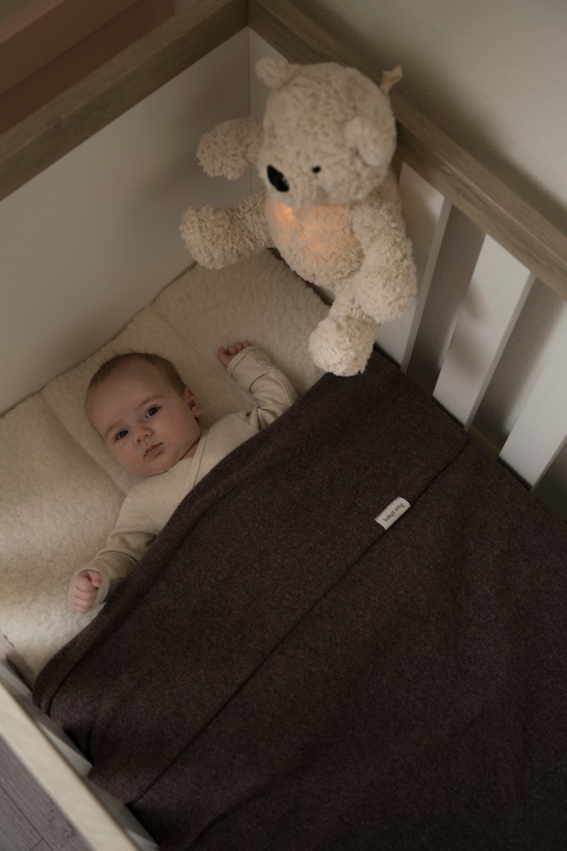 Newborn blanket Merino Brushed Meadow Taupe